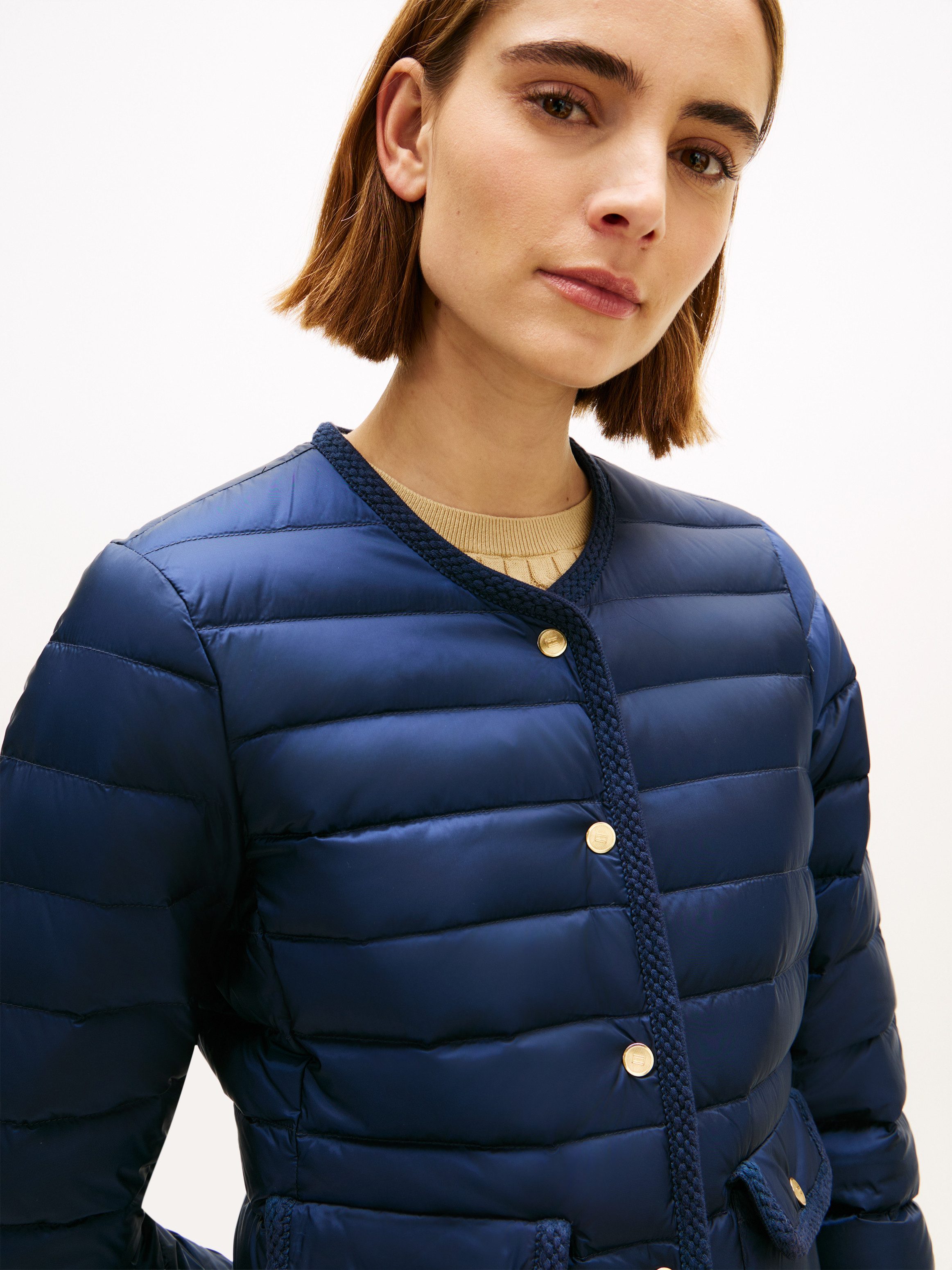 Tommy Hilfiger Steppjacke FEMININE LW DOWN JACKET mit aufgesetzten Taschen günstig online kaufen