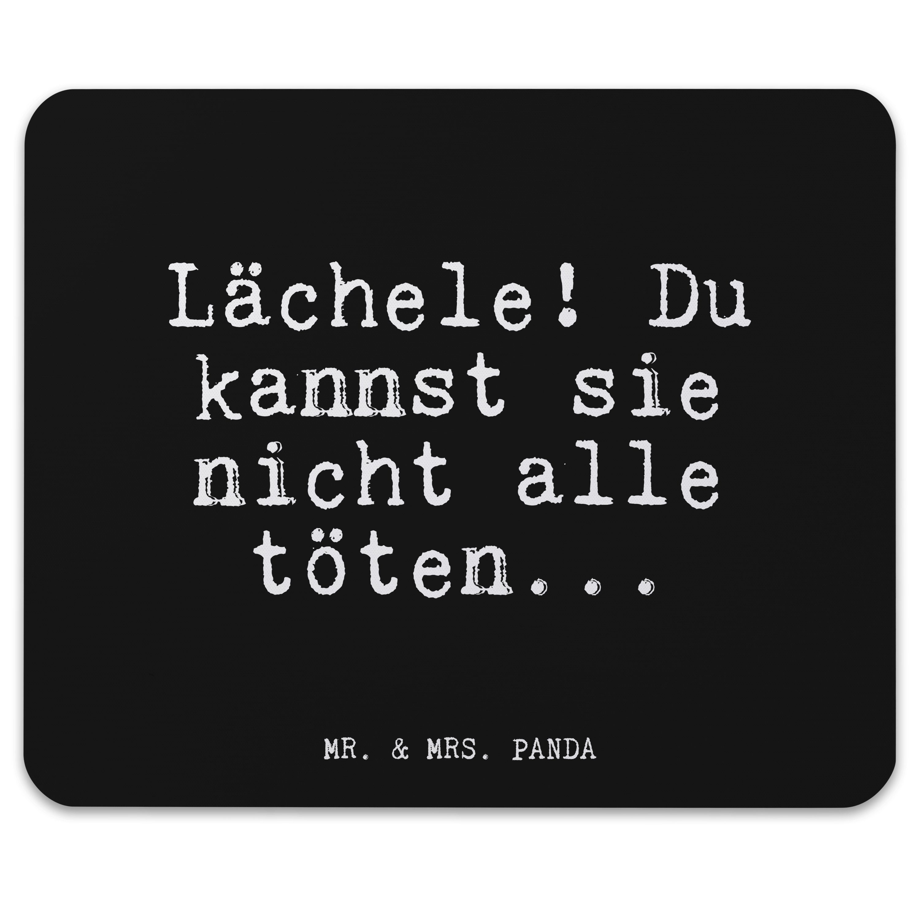 Mr. & Mrs. Panda Mauspad »Lächele! Du kannst sie... Schwarz