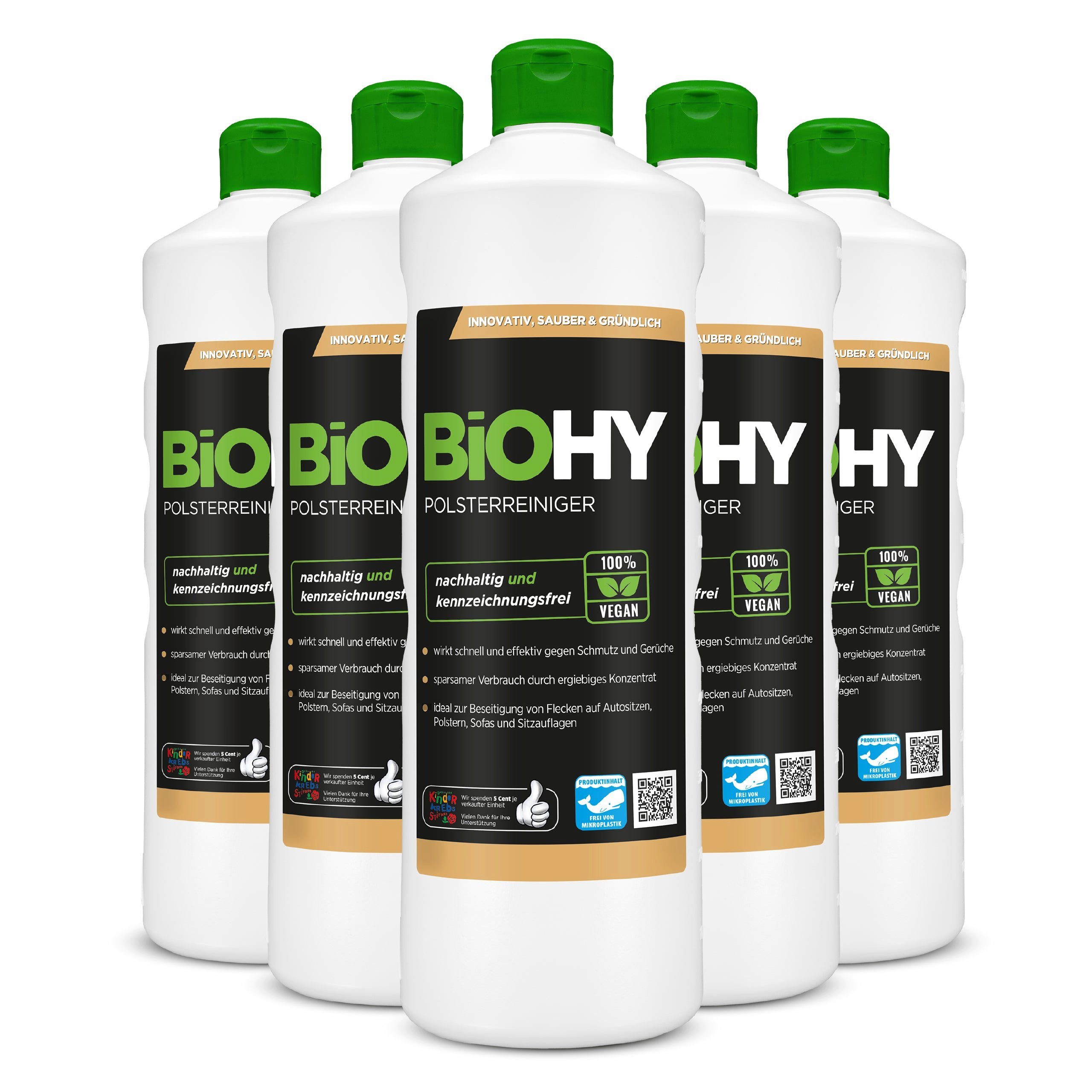 BiOHY BiOHY Polsterreiniger 6er Pack (6 x 1 Liter Flasche) Polsterreiniger (6-St)