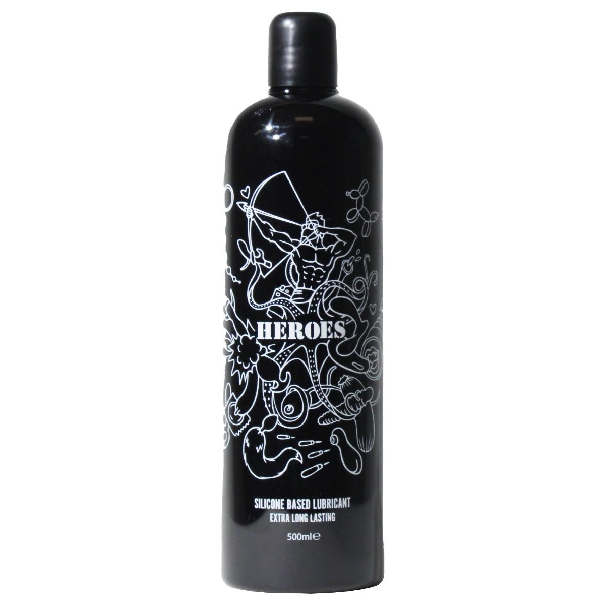 Asha International Gleitgel Heroes, Flasche mit, 1-tlg., neutrales Gleitgel für ein ausgiebiges Verwöhnprogramm