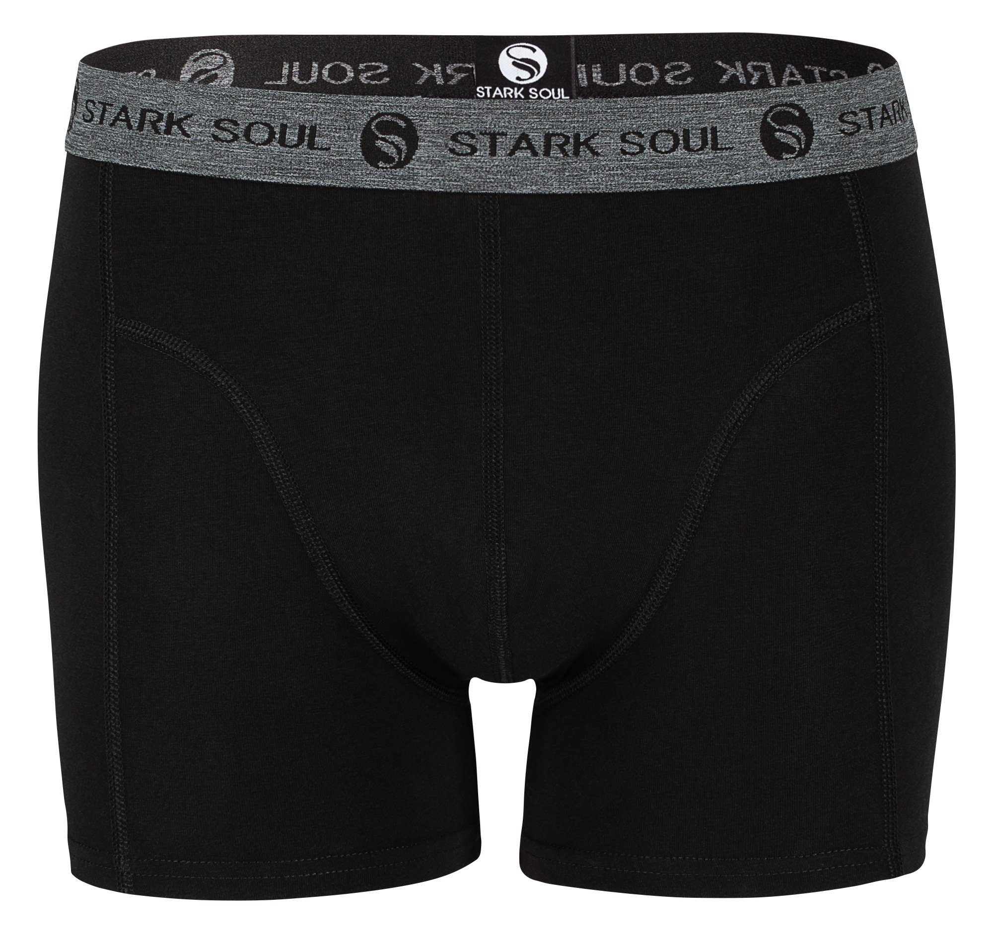 Stark Soul® Boxershorts Retroshorts, Herren - weiche Baumwolle 3er 3er-Pack Pack, Schwarz Boxershorts, Trunks