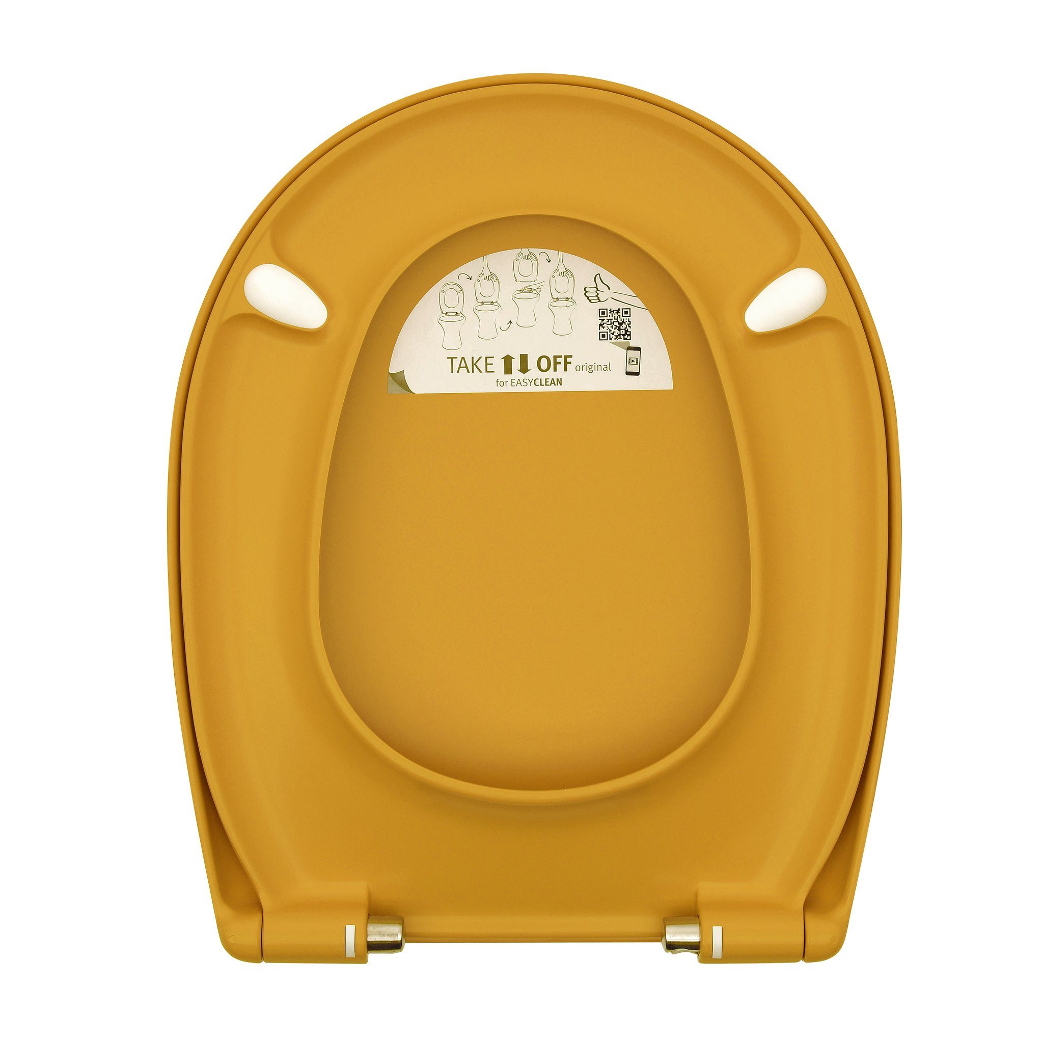 LUVETT WC-Sitz C100 mit Absenkautomatik, Duroplast Antibakteriell, Universelle O-Form (Komplett-Set, Inklusive 3 Befestigungsarten), mit Original SoftClose® Absenkautomatik, Duroplast