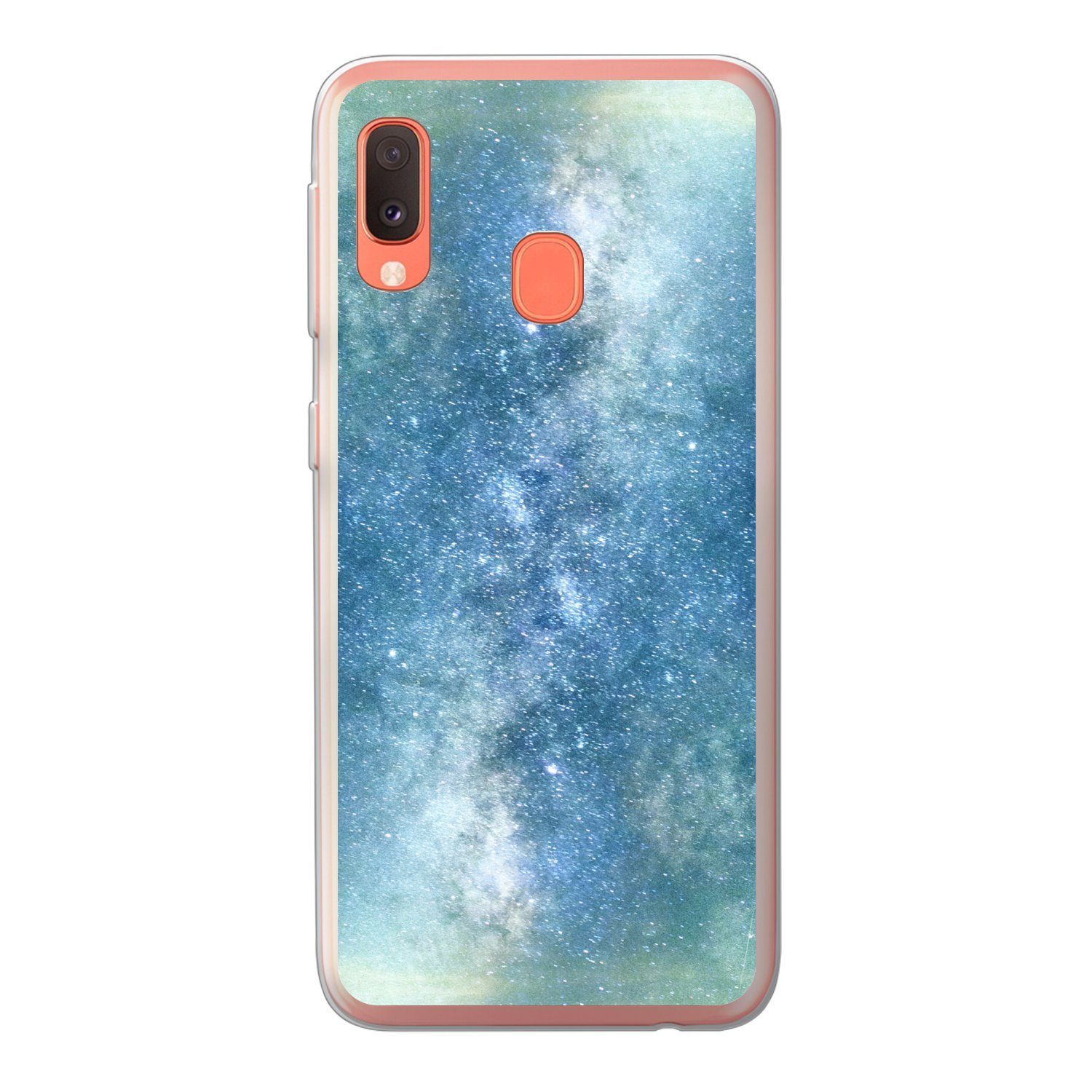 MuchoWow Handyhülle für Samsung Galaxy A20e Sterne - Himmel - Blau - Jungen - Mädchen - Ki, Smartphone-Bumper, Print, Handy Schutzhülle Dünn