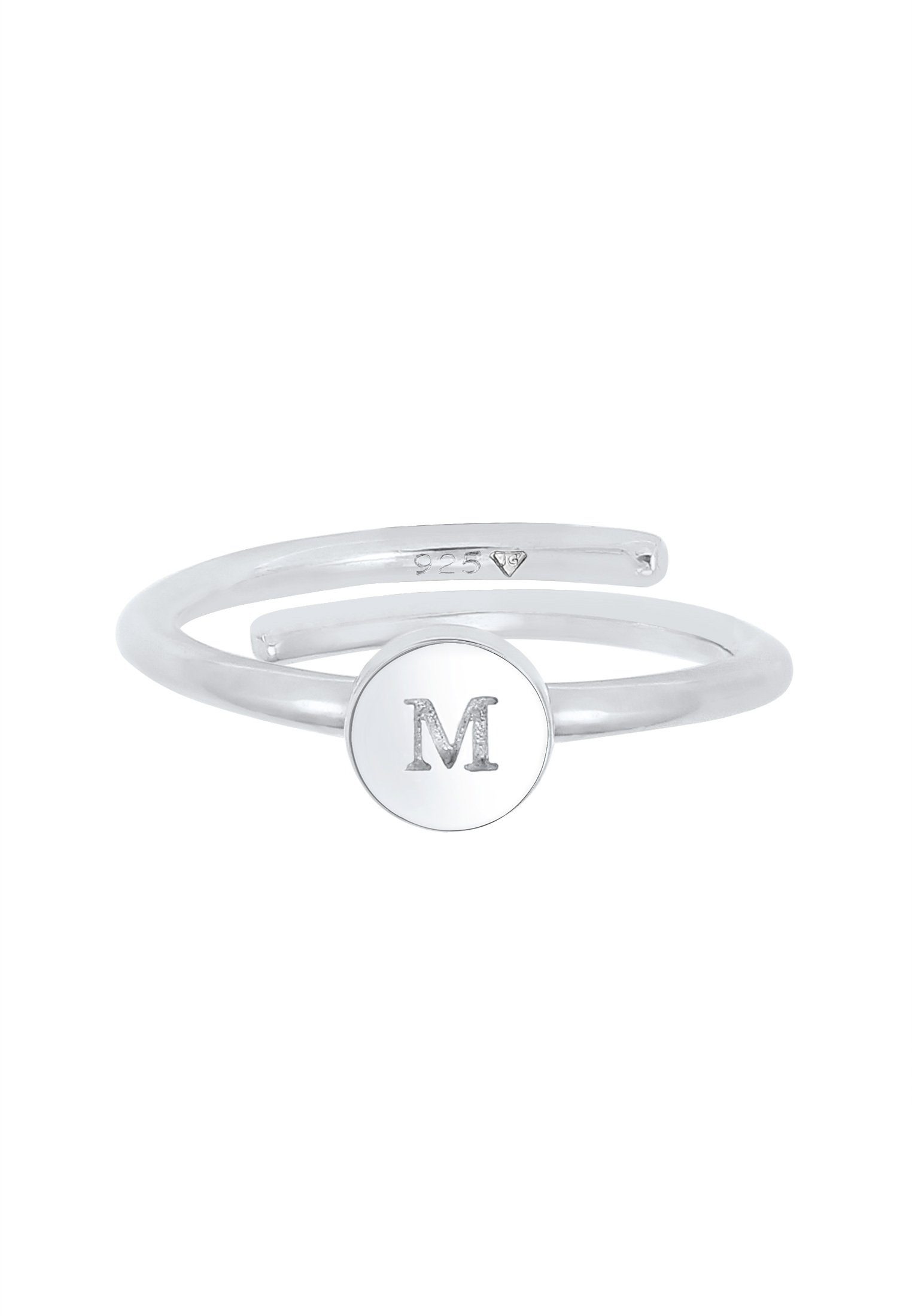 Elli Fingerring Verstellbar Initiale Kreis 925 günstig online kaufen