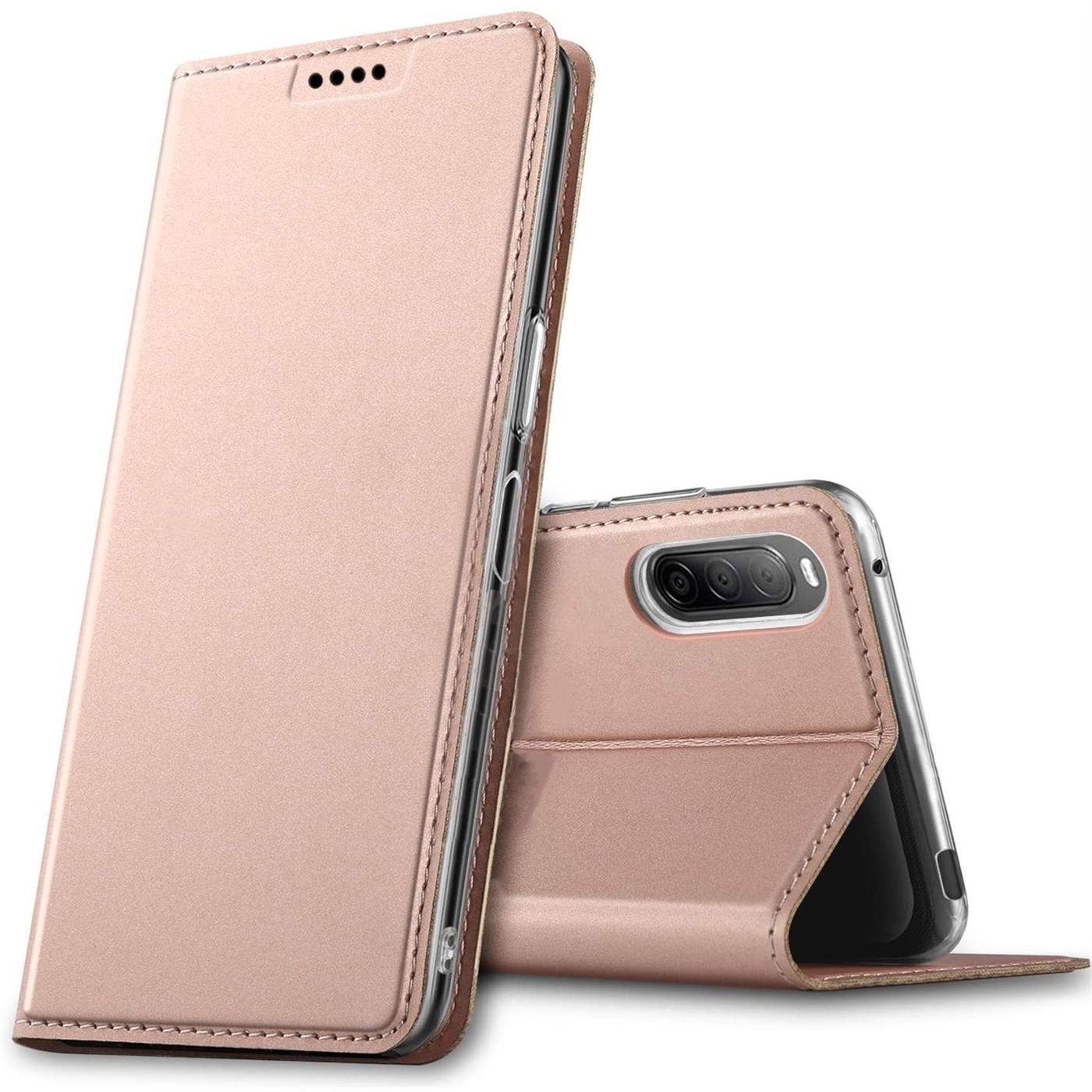 CoolGadget Handyhülle Klapptasche Wallet Kartenfach für Sony Xperia 10 V 6,1 Zoll, Ultra Slim Flip Case Hülle Klapphülle Cover Schutzhülle