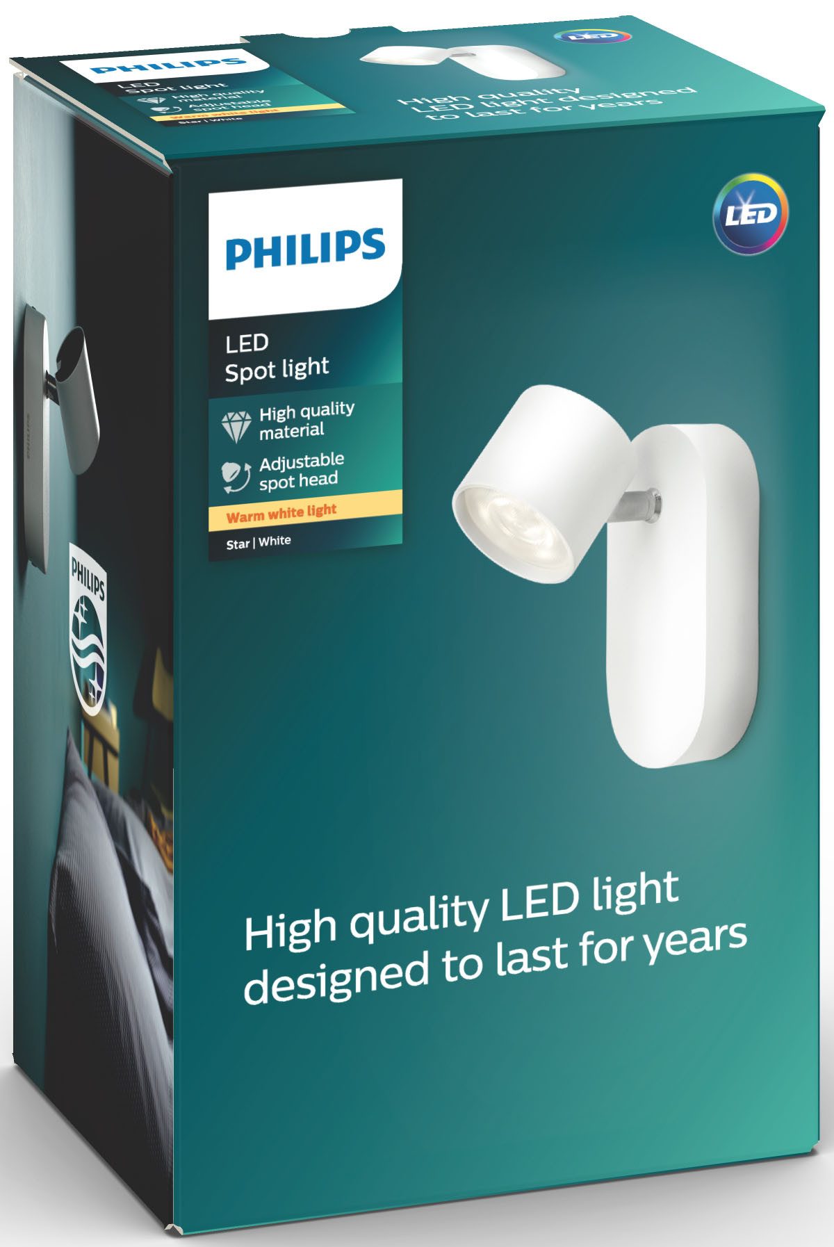 Philips LED Deckenspot myLiving Star Einzelspot, 500lm, LED fest integriert, Warmweiß