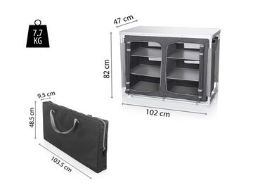 Campart Stoffschrank Camping Küchenbox für Aussen-Küche großer Outdoor-Schrank faltbar