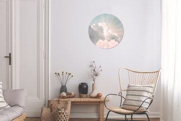 MuchoWow Gemälde Himmel - Wolken - Sonne - Natur, (1 St), Kreis Wanddekoration Forex, Rundes Wandbild, Wohnzimmer, 30x30 cm