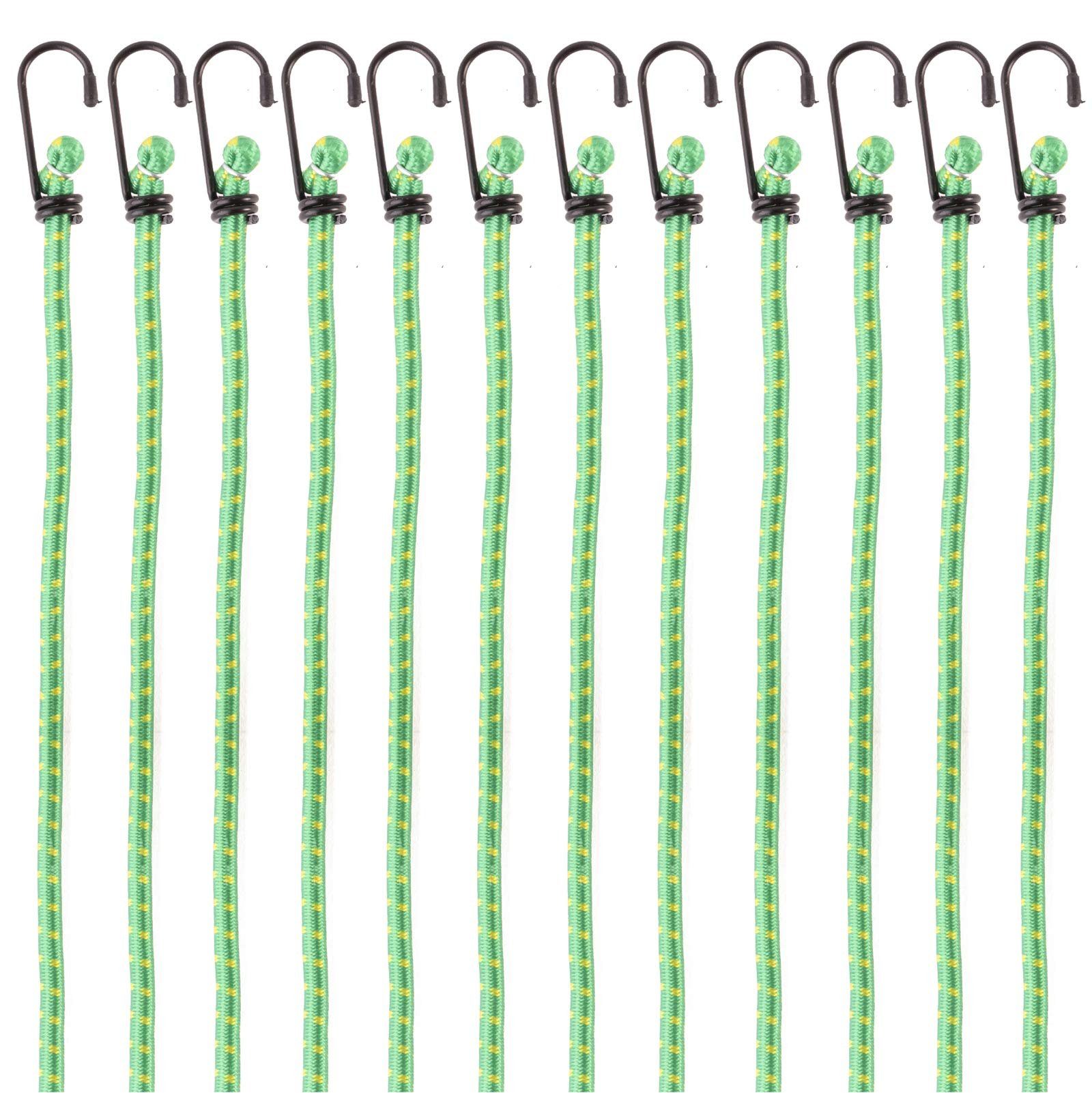 PRETEX Spanngurt PRETEX 12 pcs Luggage rope set green 50 cm