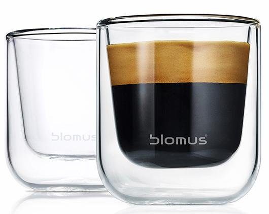 blomus Espressoglas NERO, Glas, Doppelwandig, 2-teilig