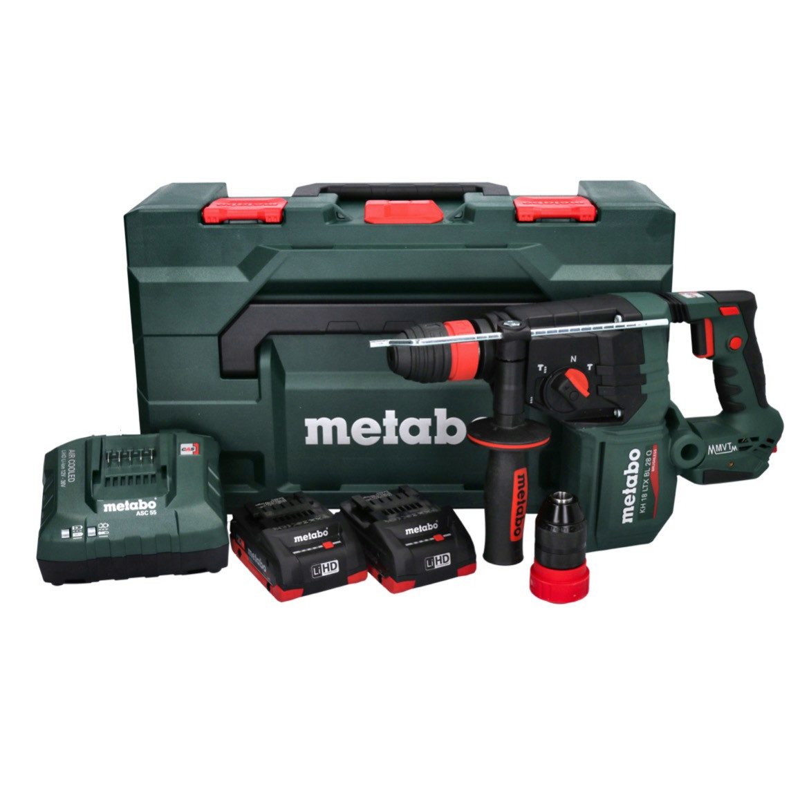 metabo Akku-Bohrhammer KH 18 LTX BL 28 Q Akku Bohrhammer 18 V 3 J SDS plus Brushless + 2x