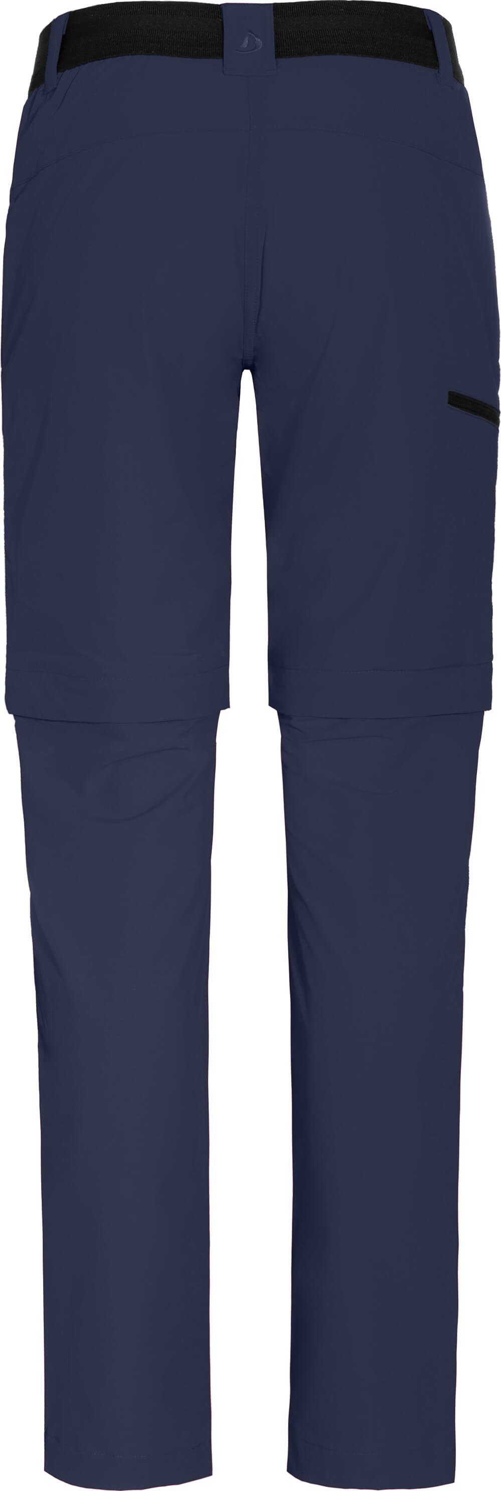Bergson Zip-off-Hose VIDAA COMFORT blau Normalgrößen, Damen Wanderhose, peacoat strapazierfähig, leicht, Zipp-Off