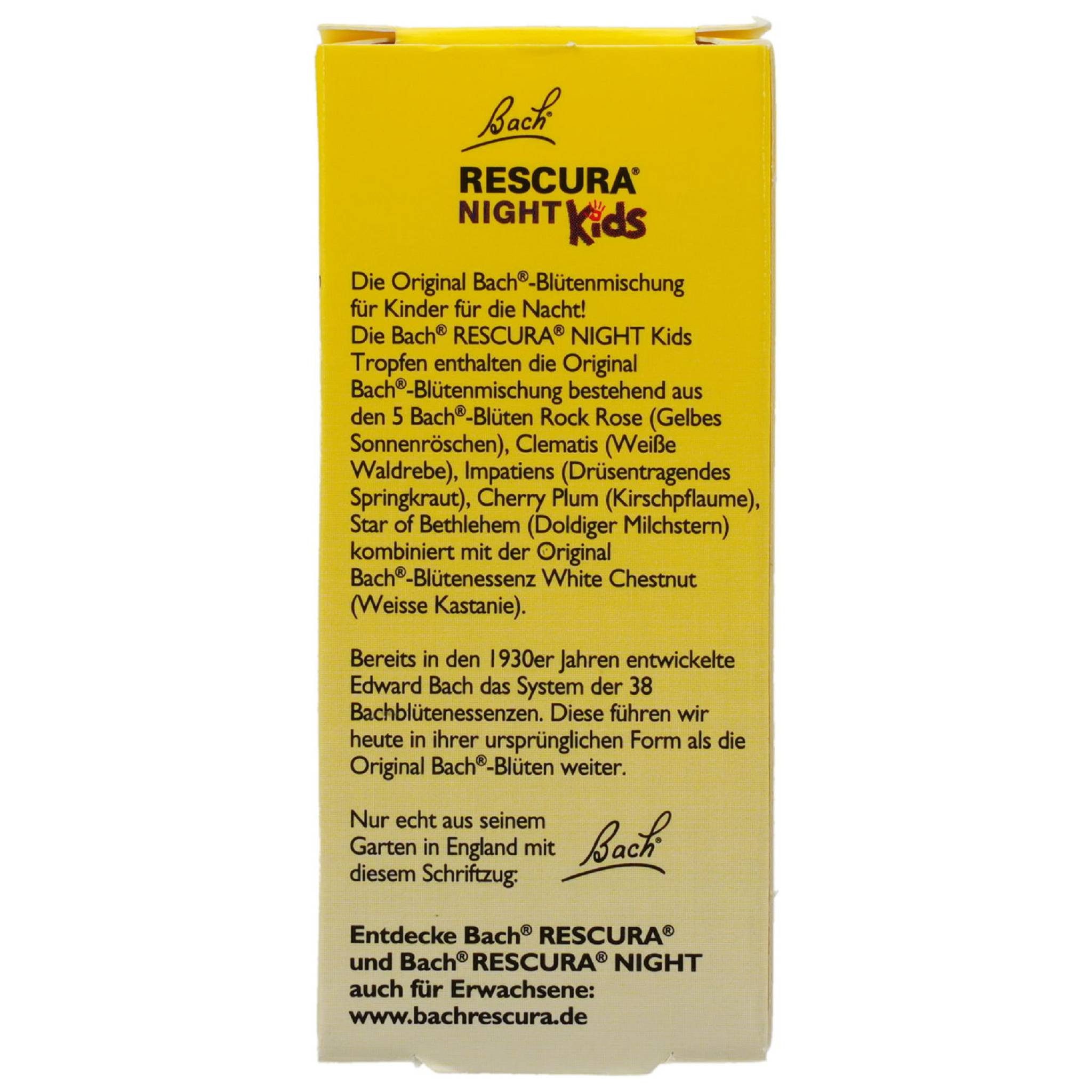 Nelsons GmbH BACHBLÜTEN Original Rescura Night Kids Tro.alk.fr. Tropfen