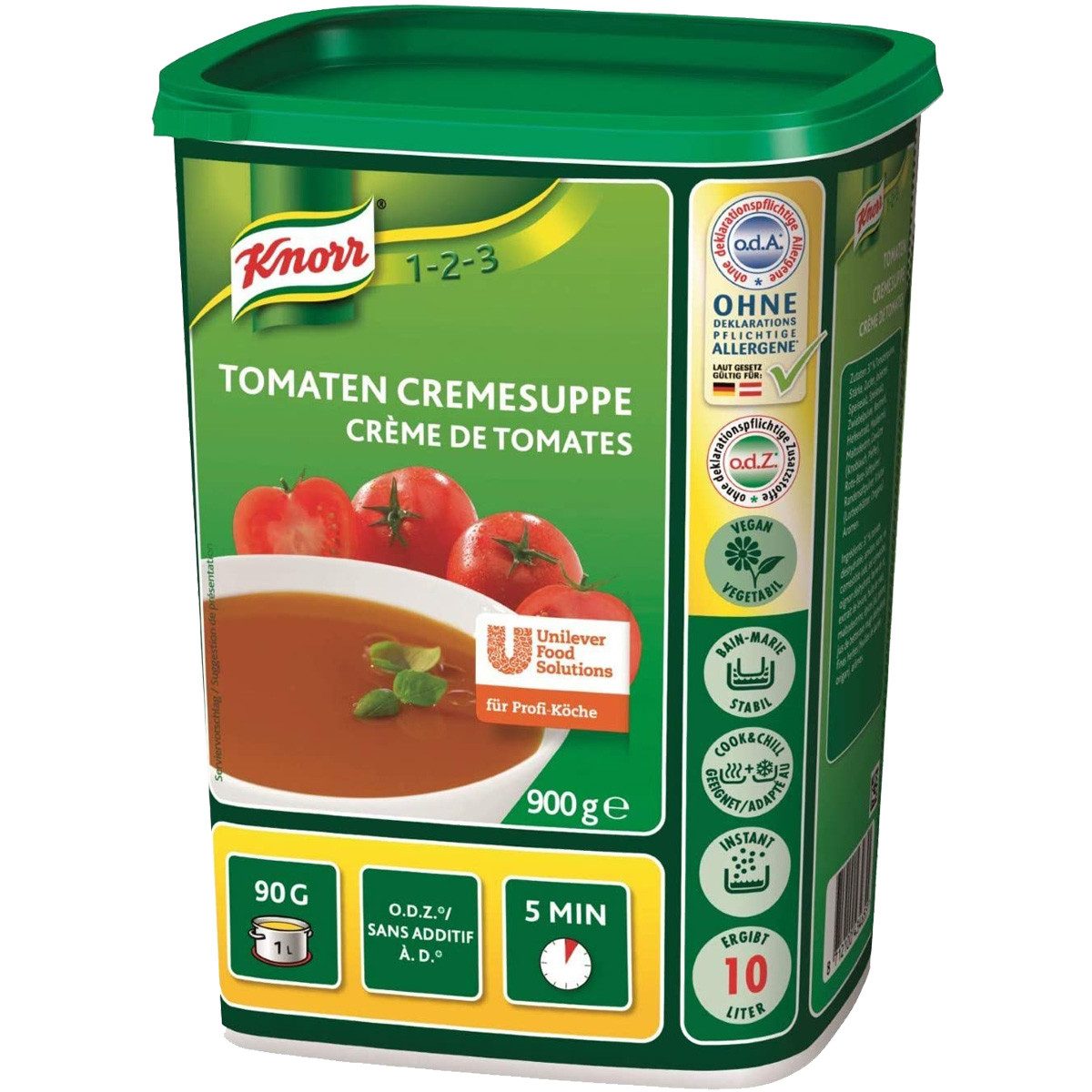 Knorr Fertiggericht, Knorr Tomaten Cremesuppe tomatig cremig Großpackung für Gastro 900g