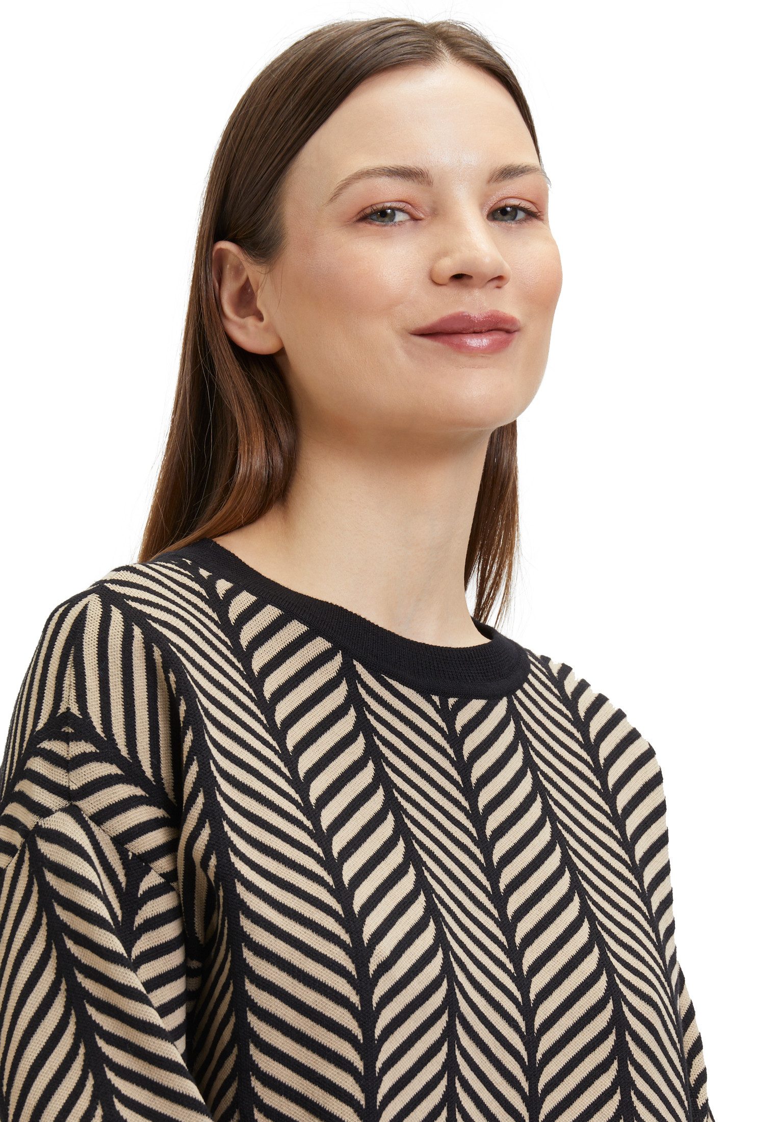 Betty&Co Strickpullover Damen Strickpullover mit Jacquard günstig online kaufen