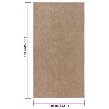 Teppich Kurzflor 80x150 cm Braun, furnicato, Rechteckig