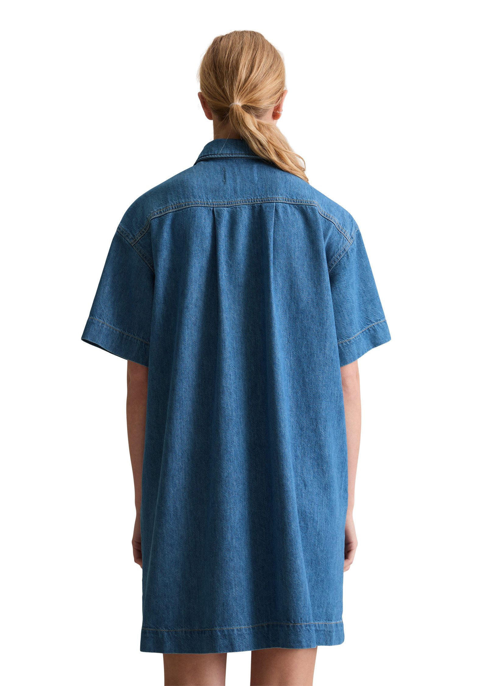 Marc O'Polo DENIM Hemdblusenkleid mit recyeltem Leinen-Garn