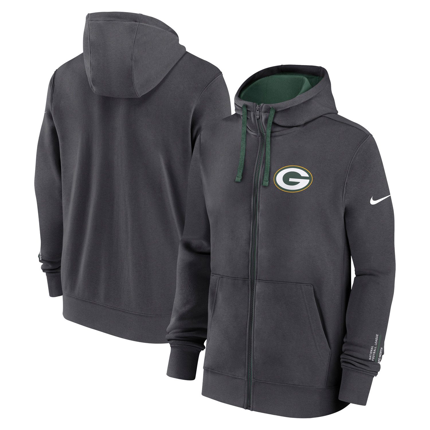 Nike Kapuzenpullover Nike Hoodie Green Bay Packers Nike Club FZ
