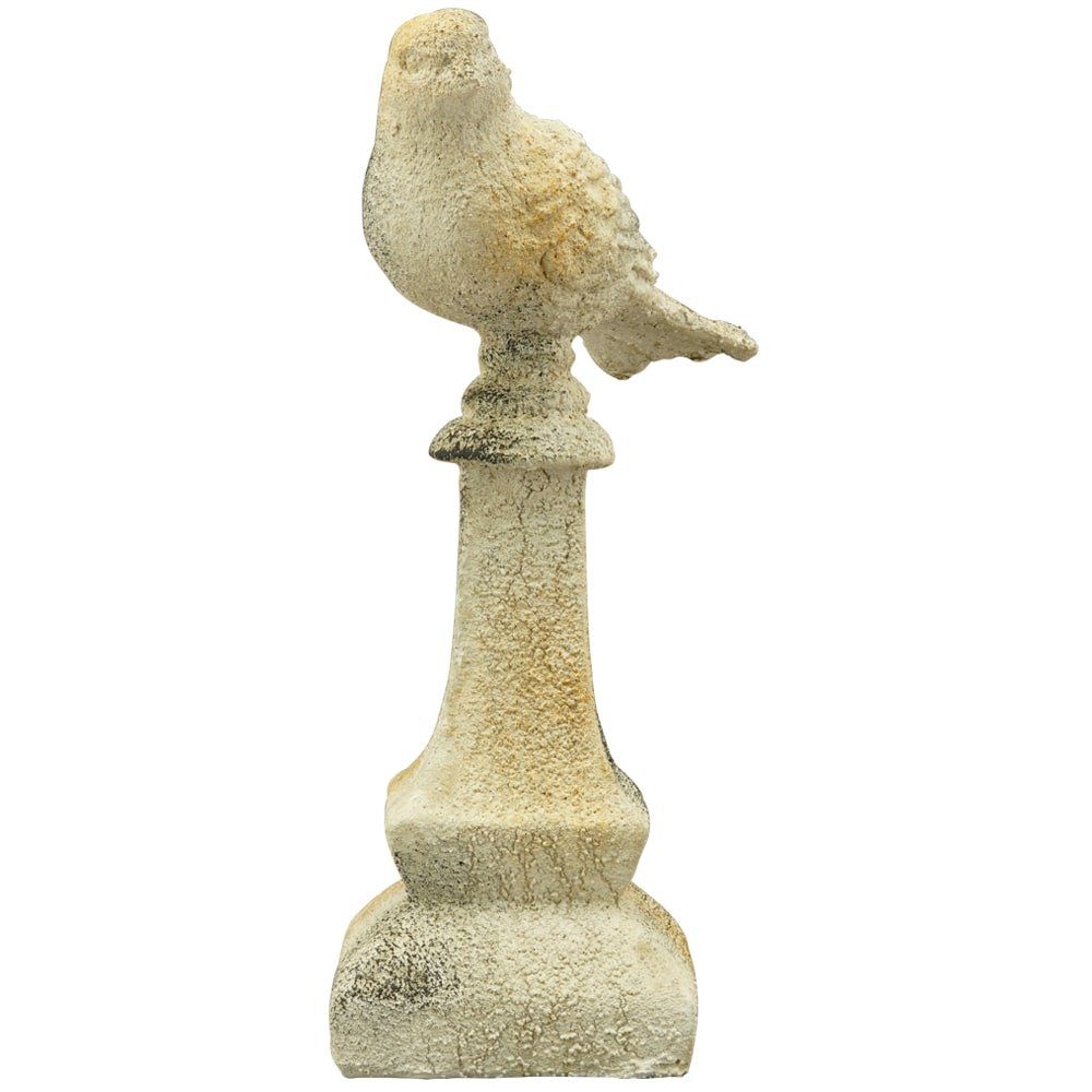 Vogel HOME St) Antik matches21 Gartendeko 26 HOBBY Gartenfigur Vogelstatue Figur & Podest (1 cm, creme