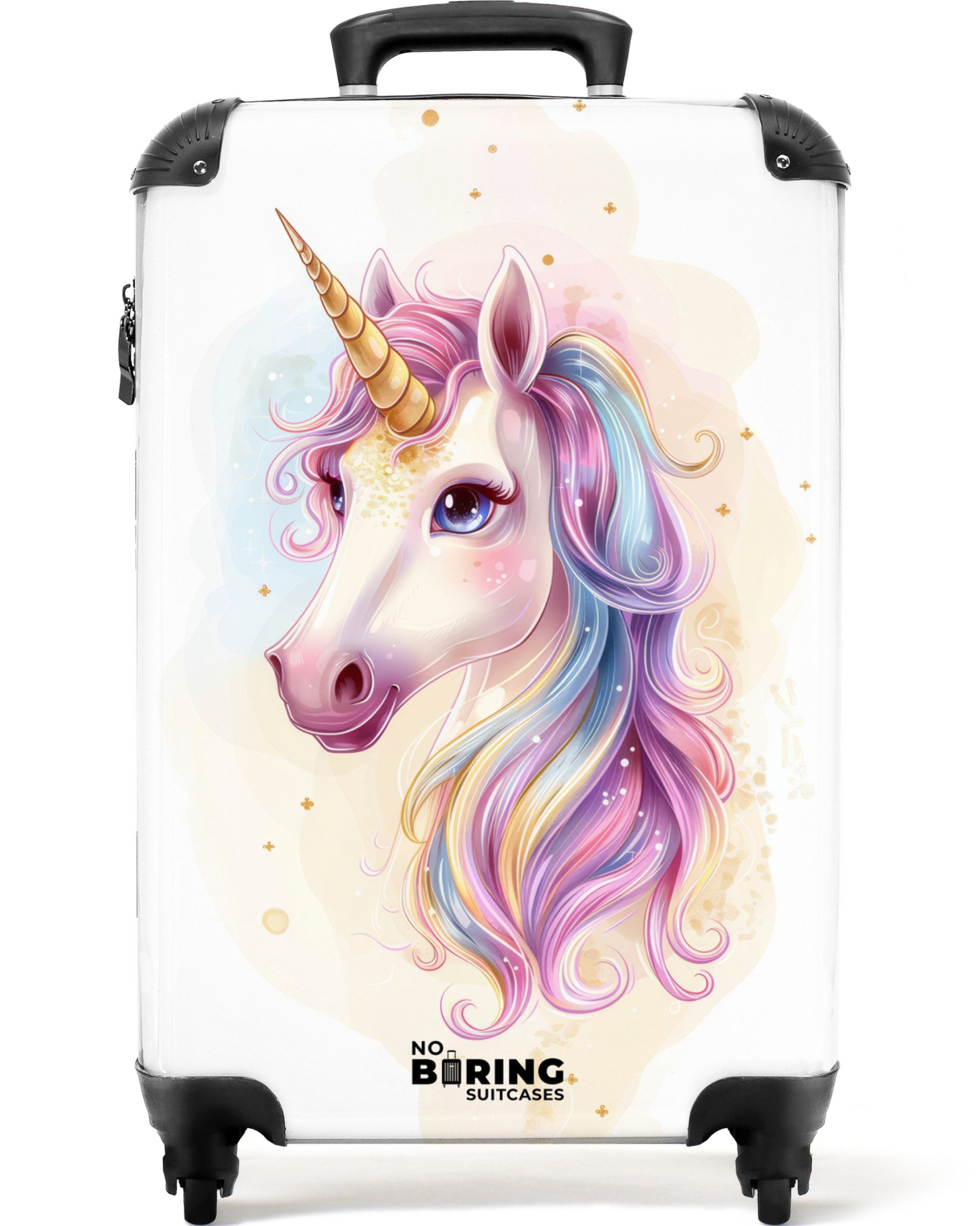 Kinderkoffer Einhorn - Märchenhaft - Pastell 55x35x20cm