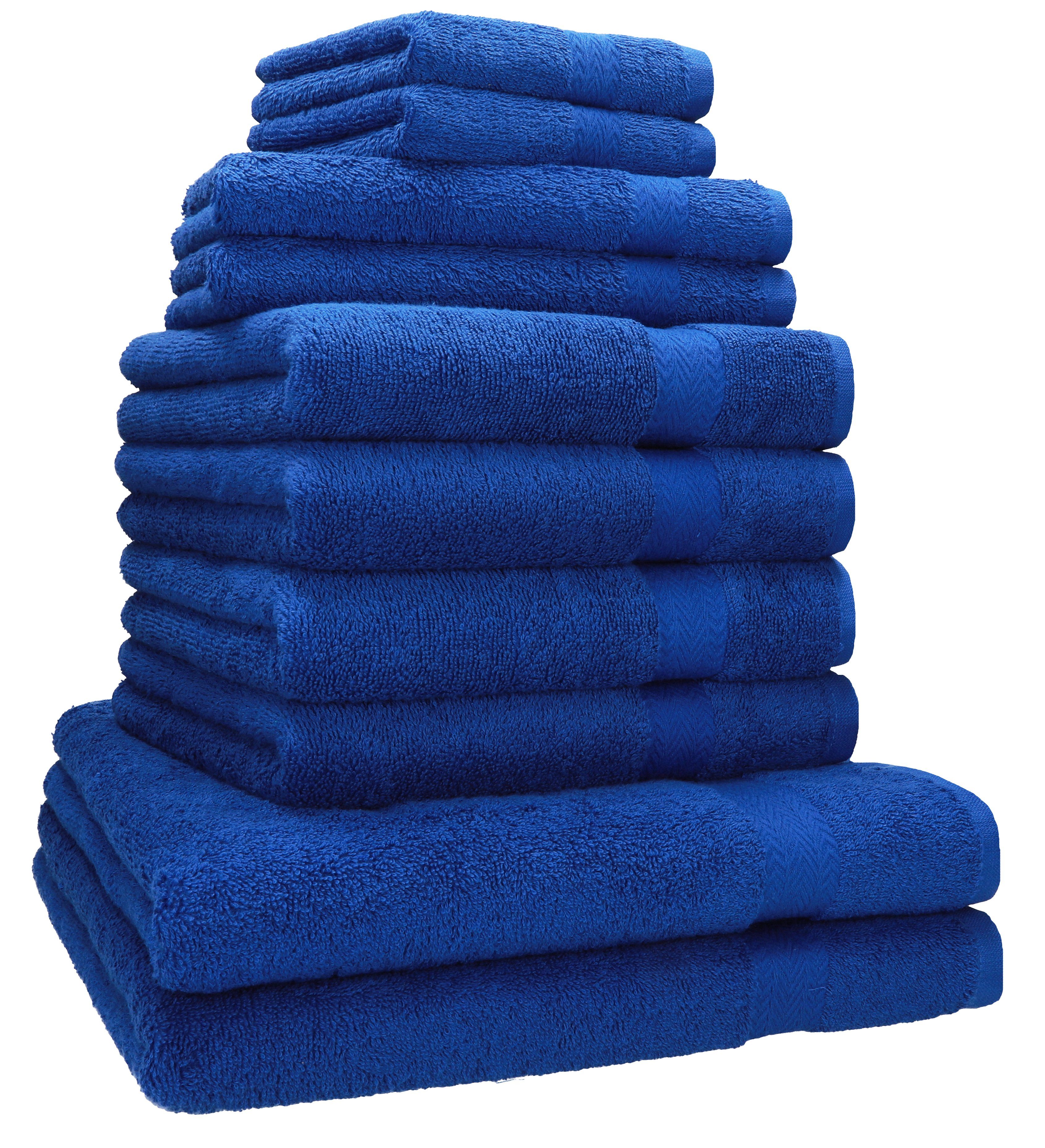 Betz Handtuch Set 10-TLG. Handtuch-Set Classic 100% Baumwolle 2 Duschtücher 4 Handtücher 2 Gästetücher 2 Seiftücher, 100% Baumwolle, (10-tlg) royalblau