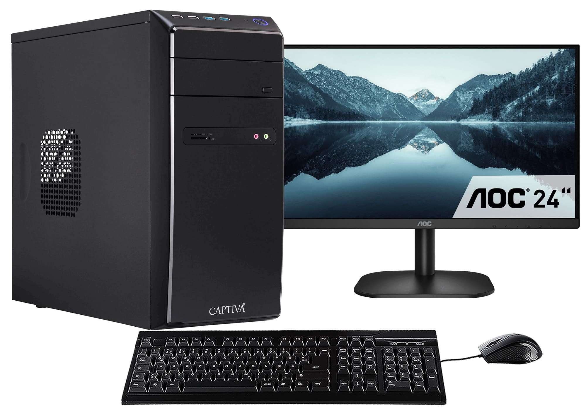 CAPTIVA Power Starter I67-216 TFT Bundle Business-PC-Komplettsystem (23,80", Intel® Core i5 Core i5 11400, UHD Graphics, 8 GB RAM, 480 GB SSD)