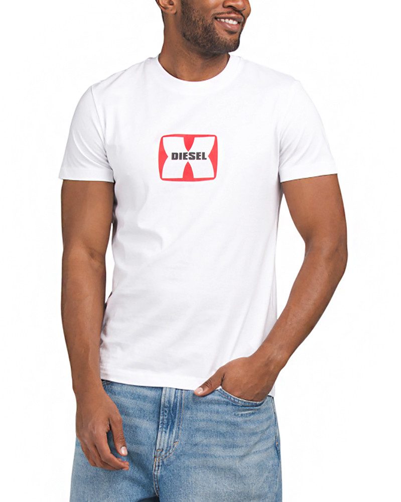 Diesel Rundhalsshirt Slim Fit Logo Shirt günstig online kaufen