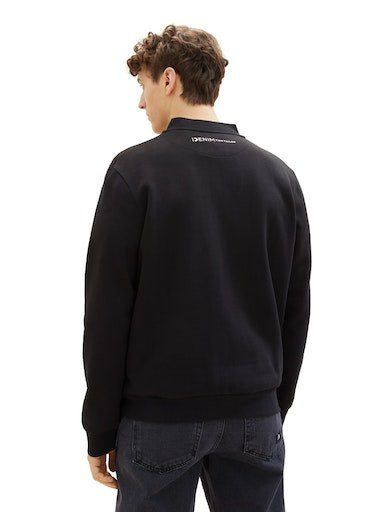 TOM TAILOR Denim Sweatjacke mit Print-Logo günstig online kaufen