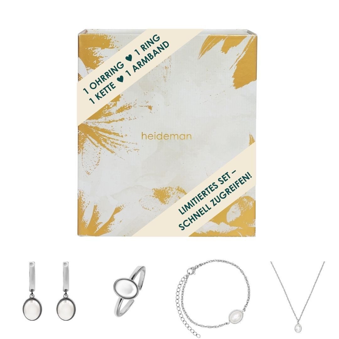 Heideman Адвент-календарь украшений Heideman Schmuck Geschenkbox – Perle (25-tlg), Schmuckset mehrteilig Schmuck für Frauen - 4 Schmuckstücke