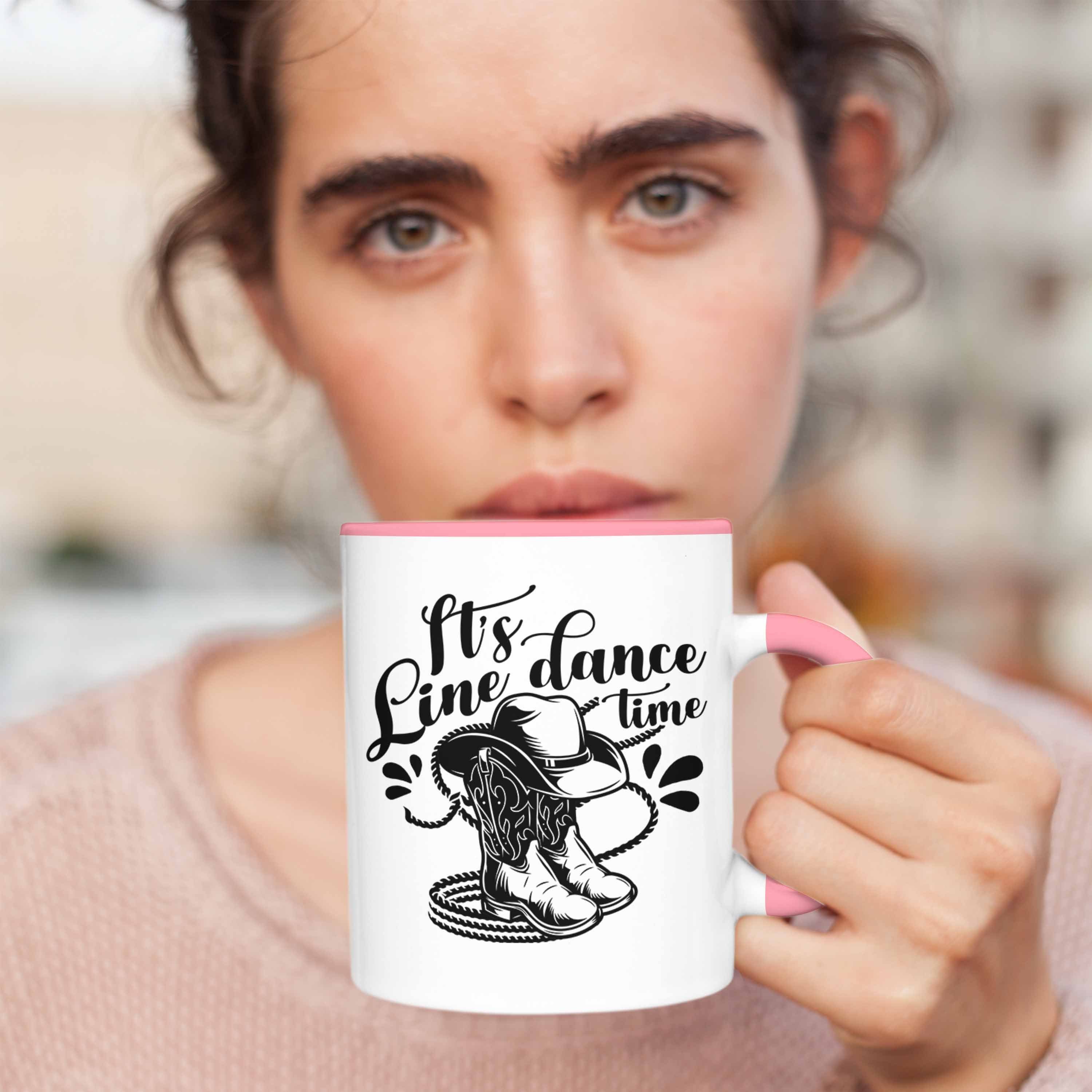 Dance Line Time" Lustige Dance Tasse Trendation Rosa "It's Fans Tasse Line Geschenk