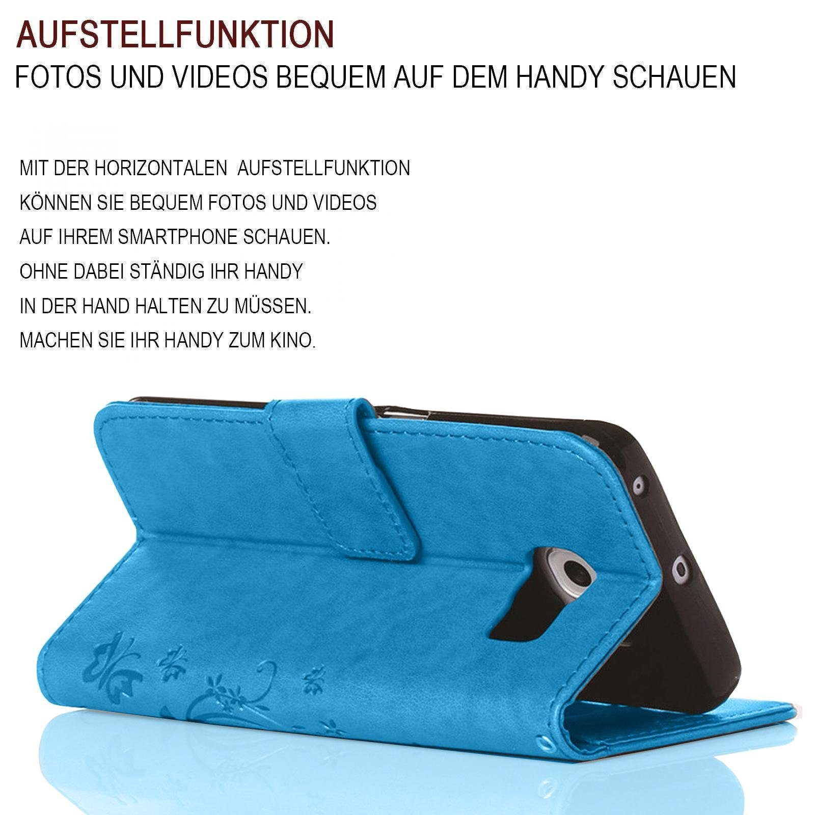 Numerva Handyhülle Bookstyle Flower für Samsung Galaxy S8 Plus, Handy Tasche Schutzhülle Klapphülle Flip Cover mit Blumenmuster – Bild 4 von 5