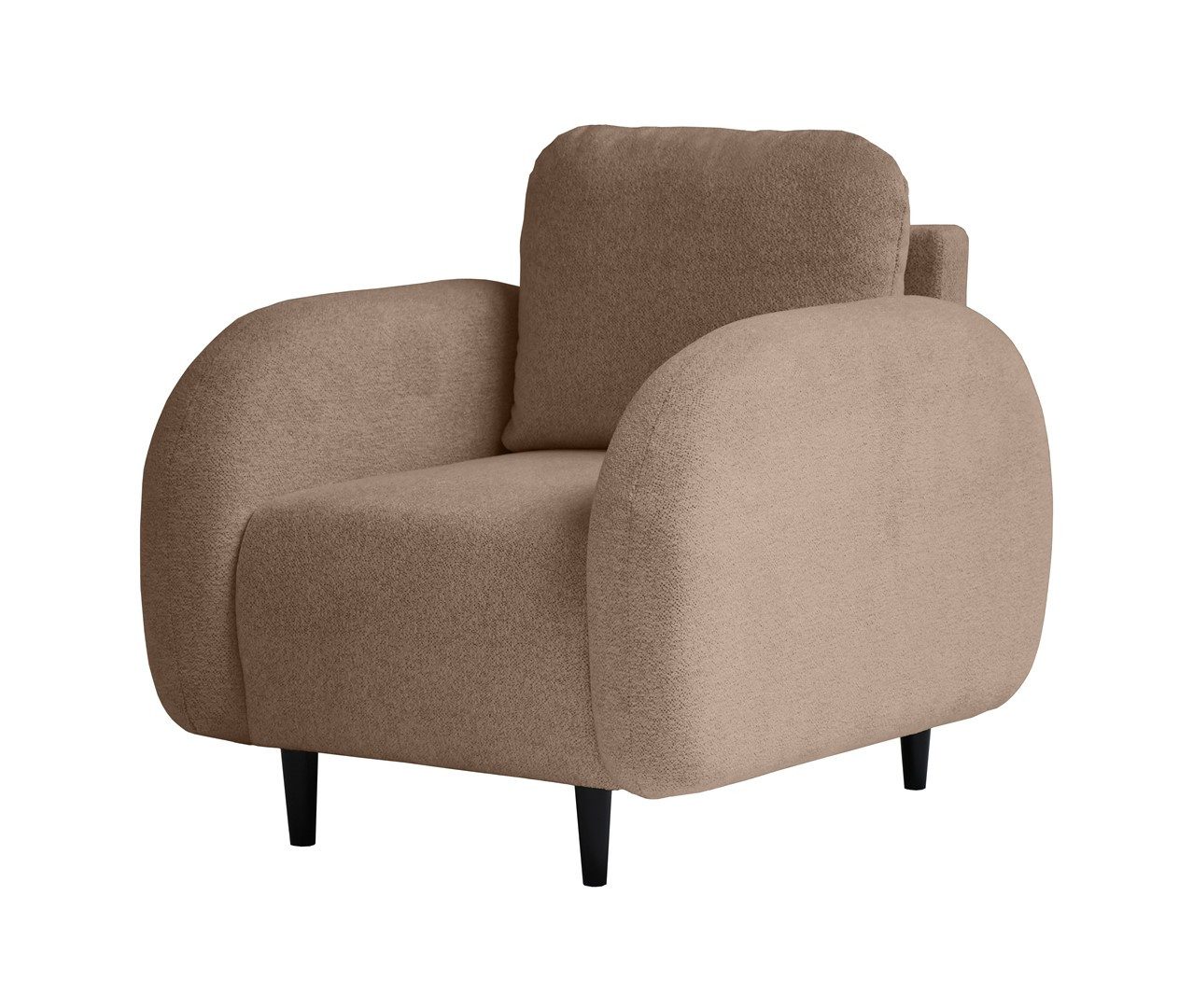 Beautysofa Sessel OPTIMO, Kunststoffbeine in schwarzer günstig online kaufen