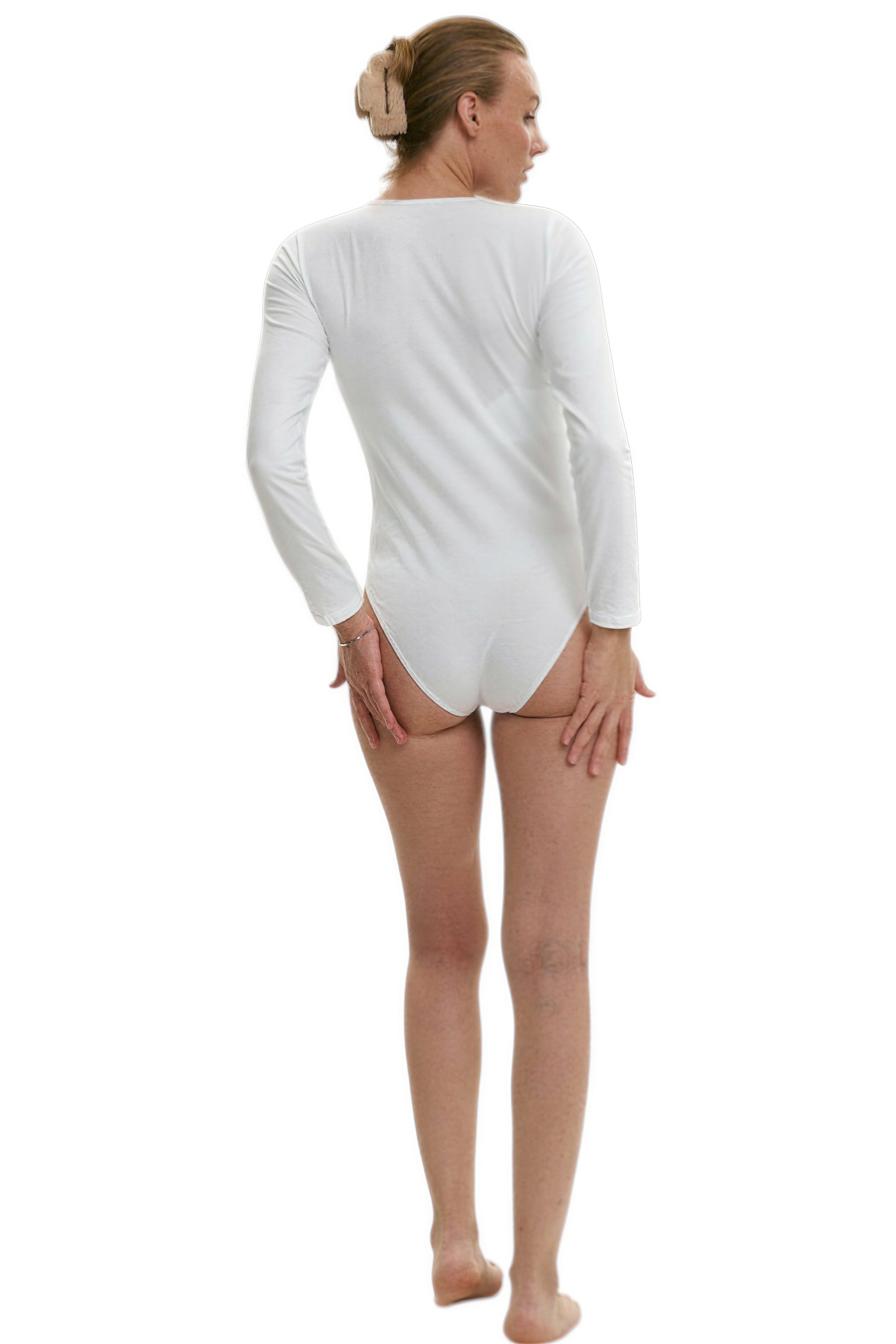 Kota Langarmbody Langarmbody Damen Bodysuit Rundhals Baumwolle Elasthan Shi günstig online kaufen