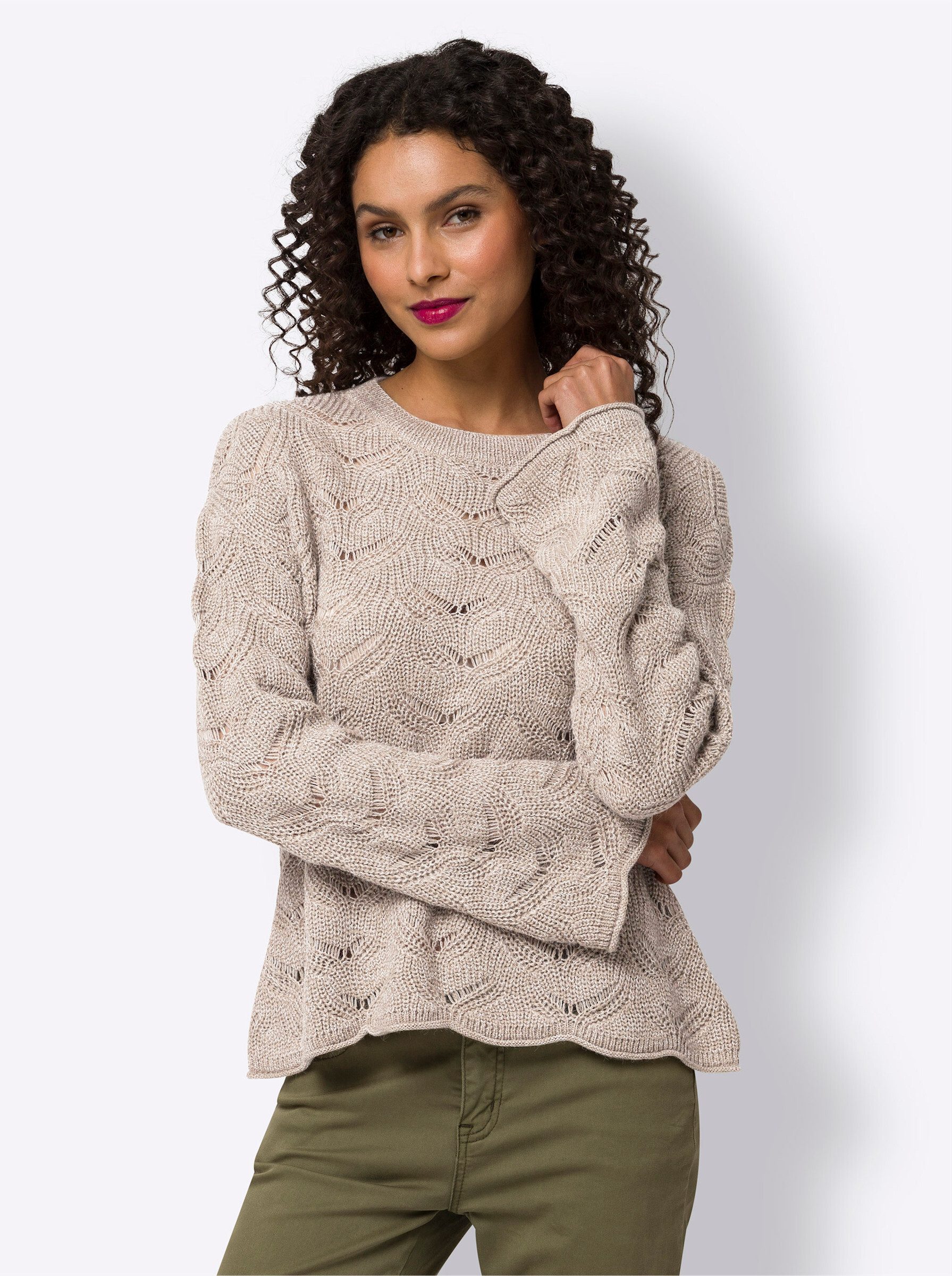 heine Strickpullover Ajourpullover . günstig online kaufen