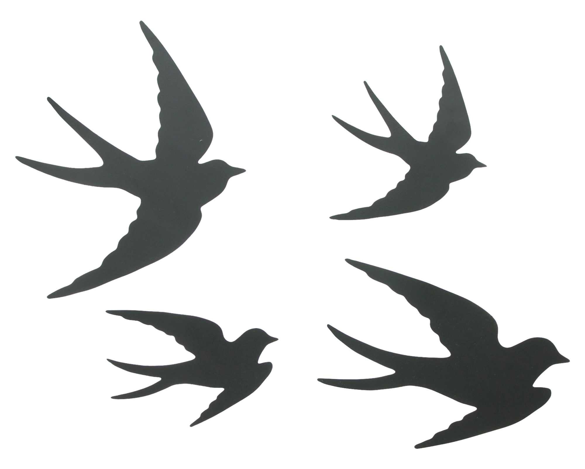 Dekoleidenschaft Wanddekoobjekt "Vögel" Wanddeko aus Metall, schwarz, Wandh günstig online kaufen