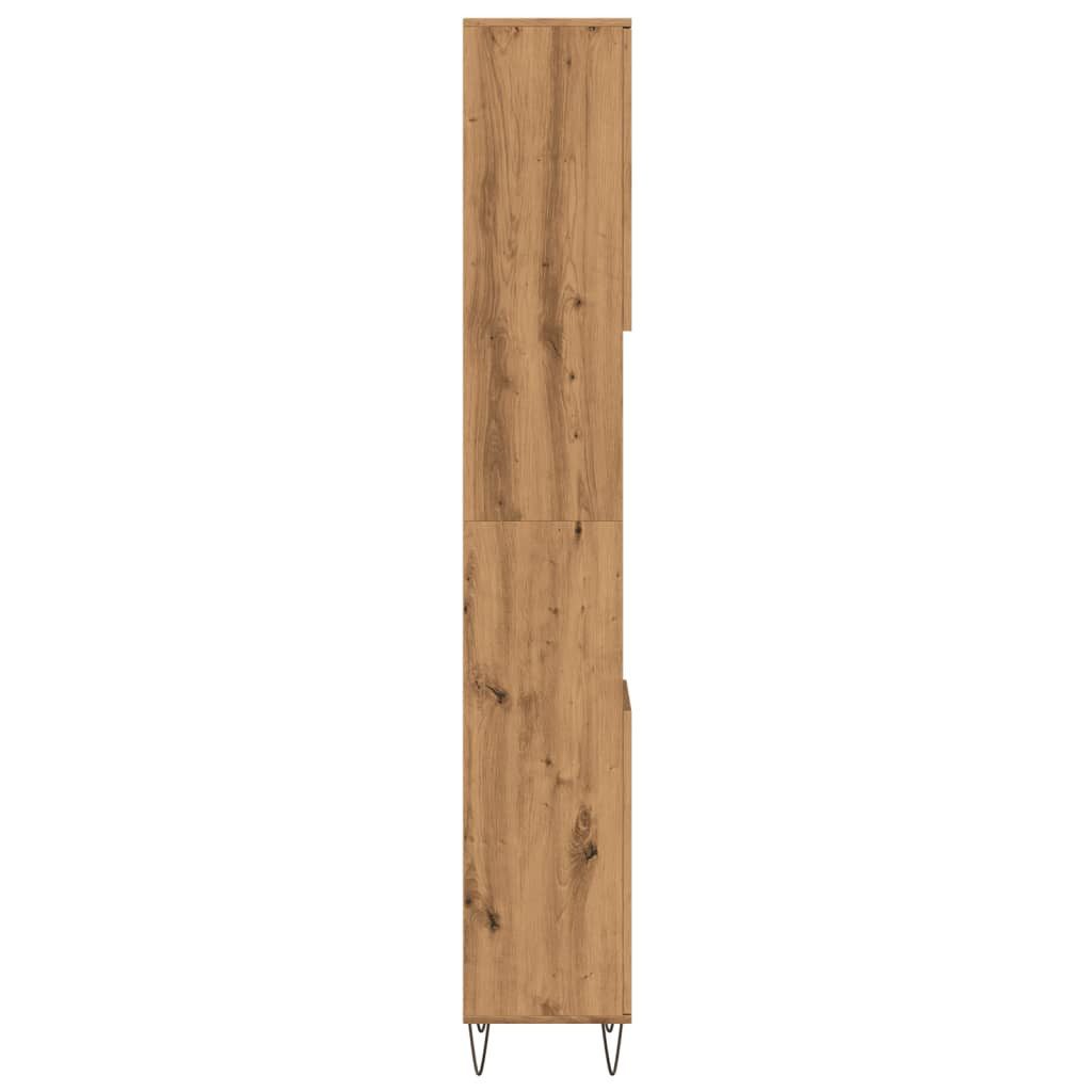 vidaXL Badezimmer-Set Badschrank Artisan-Eiche 30x30x190 cm Holzwerkstoff, (1-St) – Bild 5 von 5