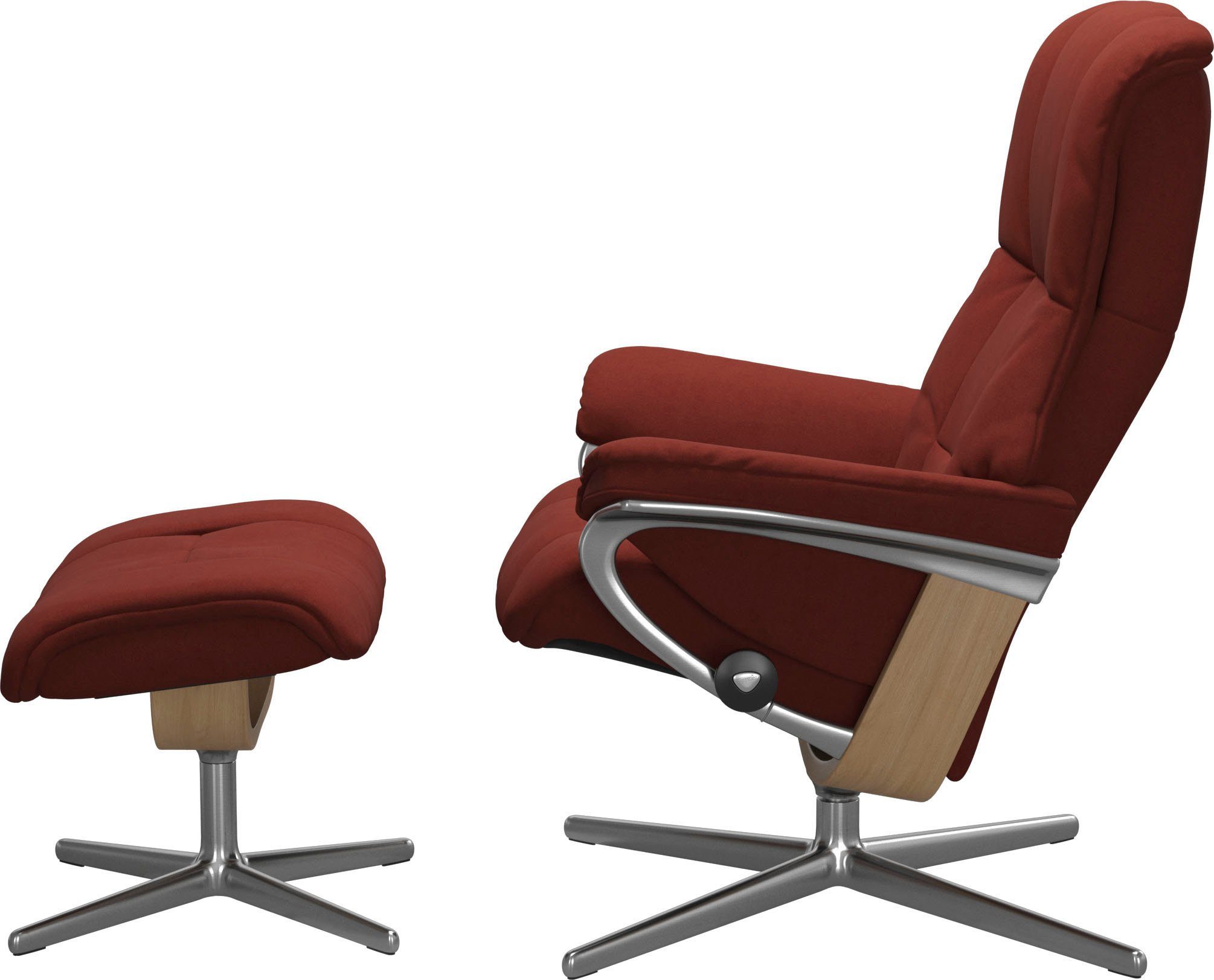 & S, Hocker, Eiche M mit Hocker), Stressless® mit (Set, Holzakzent Größe Base, mit L, Relaxsessel Relaxsessel Mayfair Cross