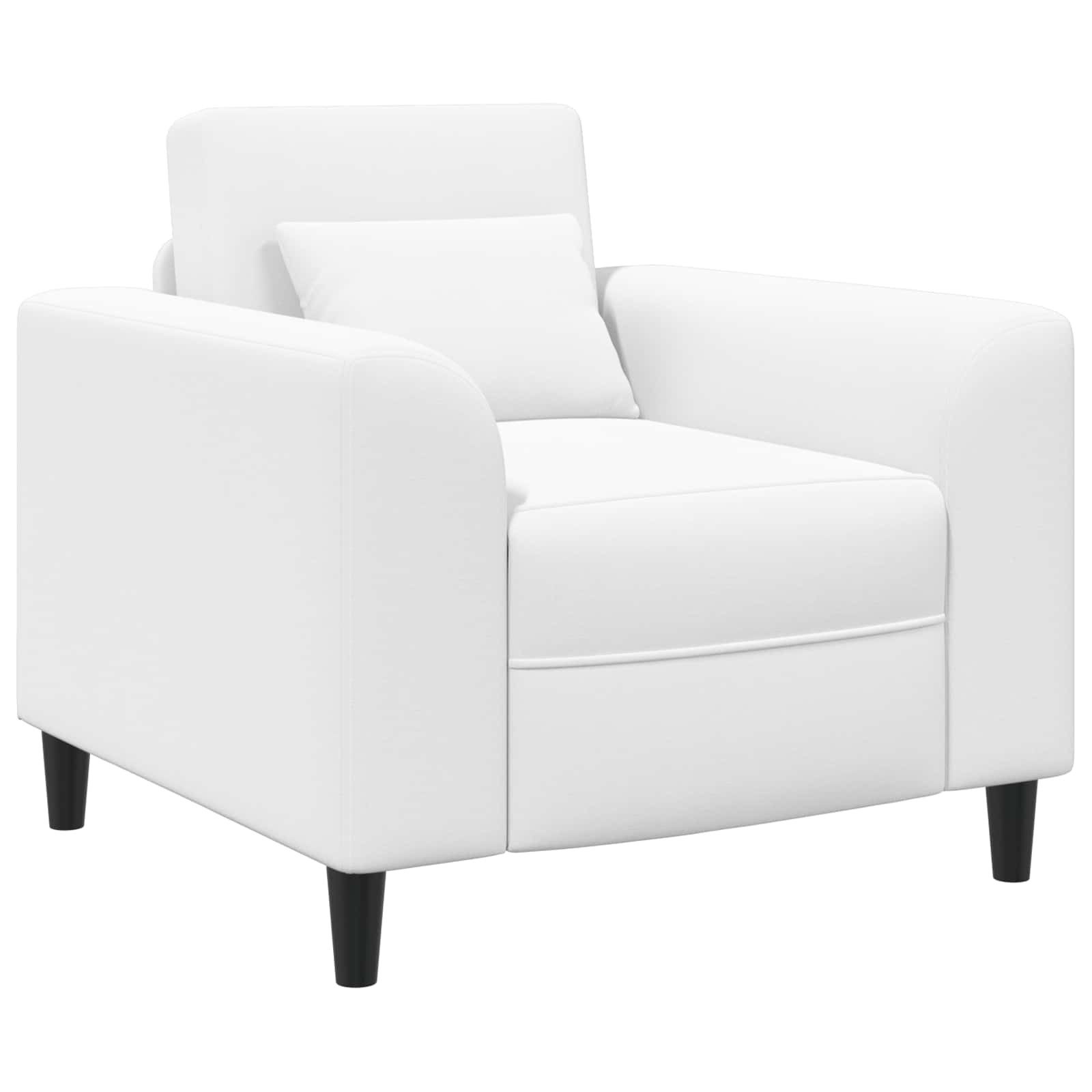 vidaXL Sessel Sessel Weiß Stoff (1-St)