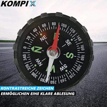 MAVURA Kompass KOMPIX Taschenkompass Mini Outdoor Compass Marschkompass Wandern, Auto Fahrrad tragbar Universal Jäger Pfadfinder Kompass