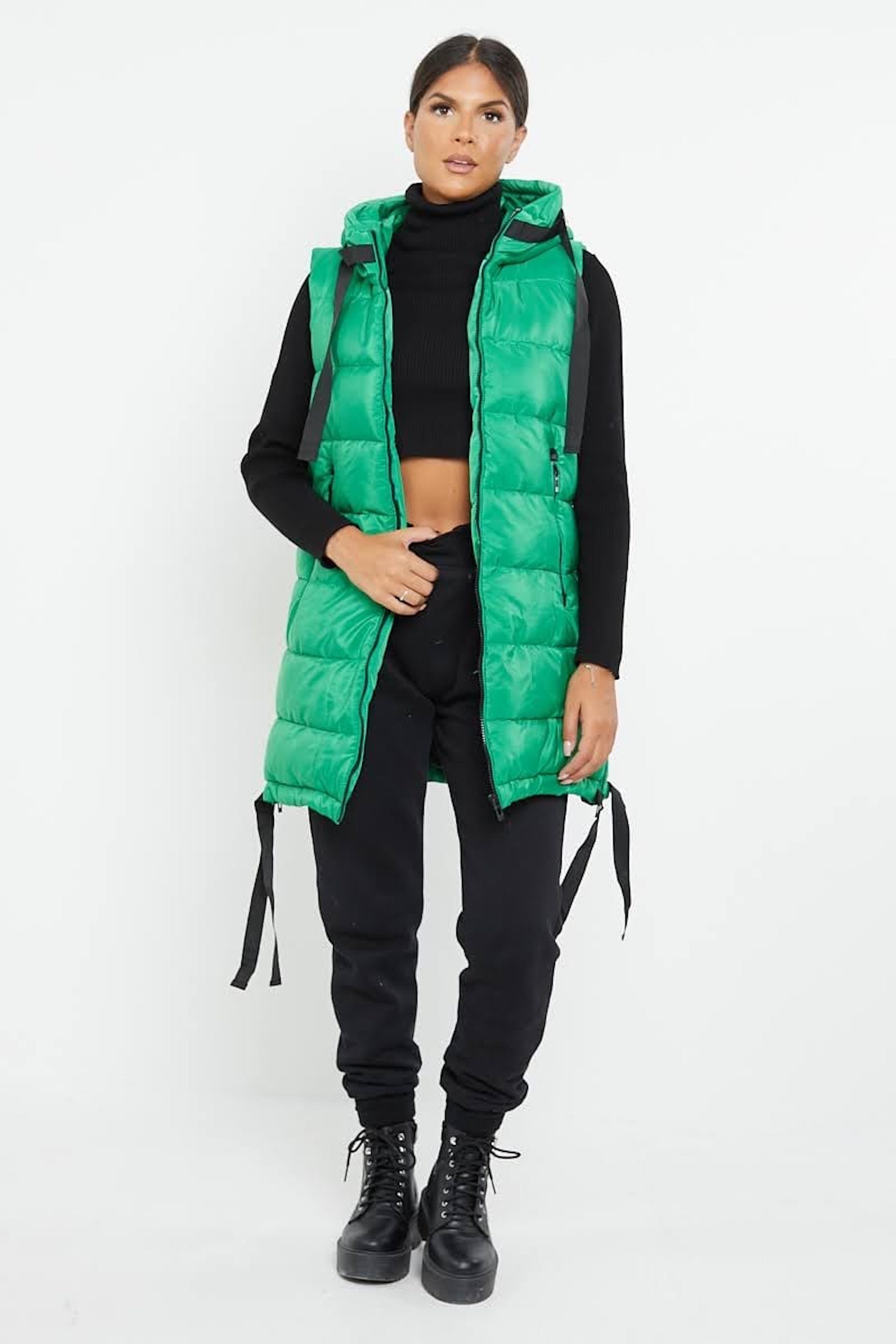 Worldclassca Longweste Worldclassca STEPPWESTE LANG KAPUZE OUTDOOR ÄRMELLOS ÜBERGANGSJACKE