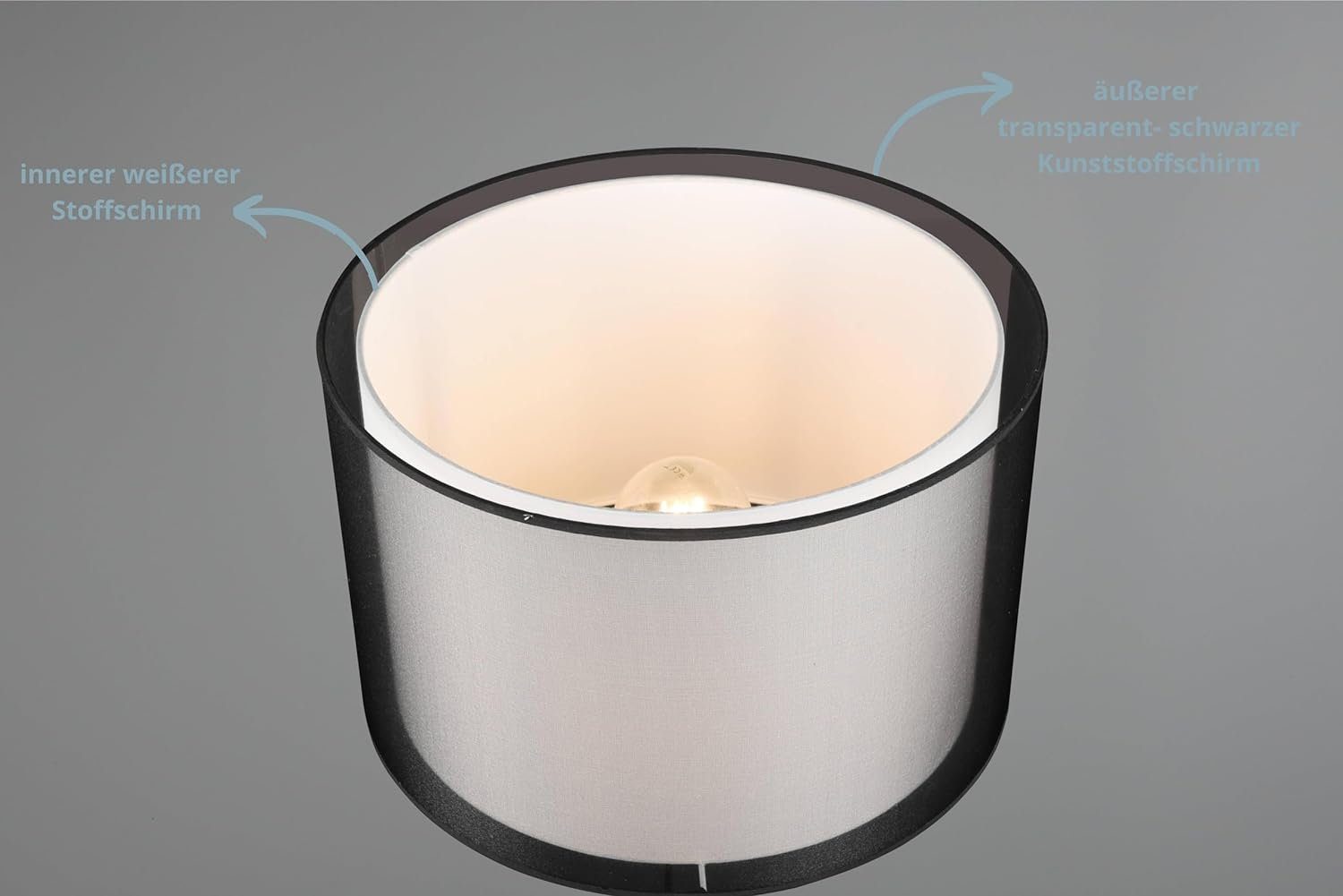 lightling Stehlampe Barto, ohne Leuchtmittel, moderne Stehlampe mit und ohne Leselampe