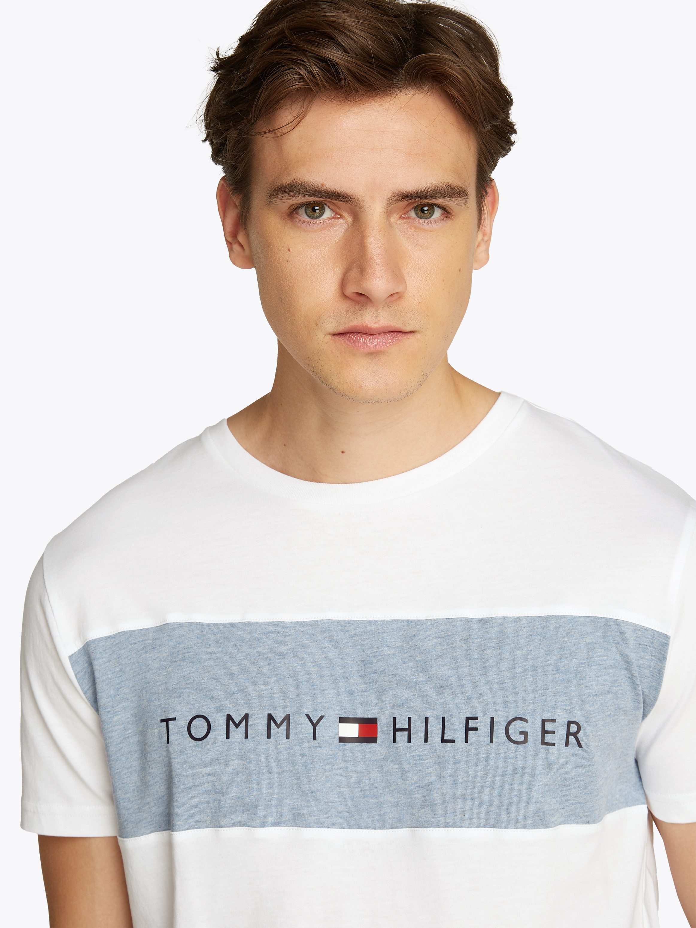 Tommy Hilfiger Underwear T-Shirt SS T-SHIRT BLOCK LOGO mit Farbeinsatz, mit günstig online kaufen