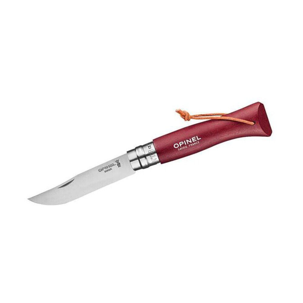 Opinel Taschenmesser Taschenmesser N°08 8,5 cm Baroudeur granat, Taschenmesser, martensitischer Stahl, rot