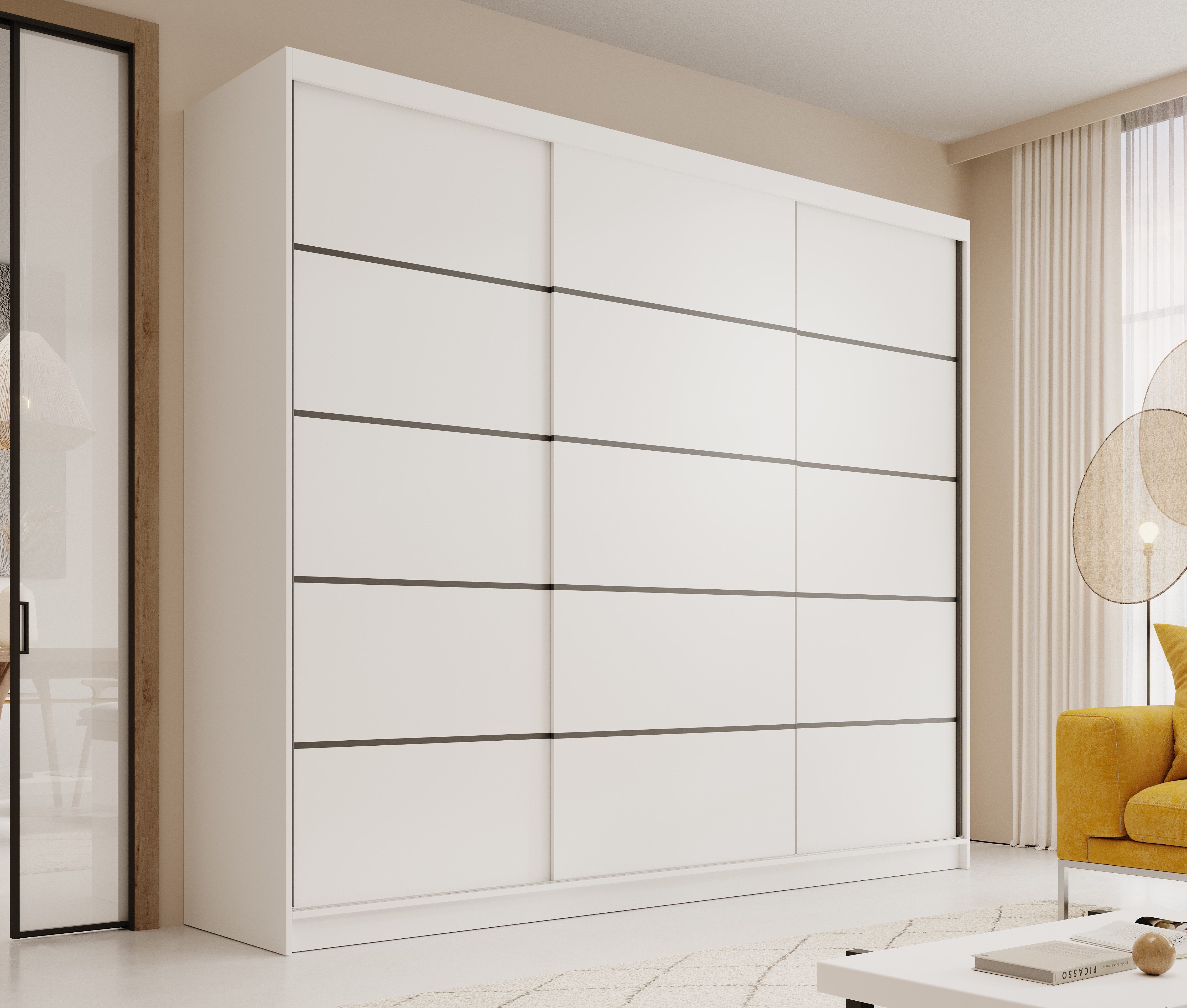 MOEBLO Schiebetürenschrank Velora 250 (Moderner Kleiderschrank mit 3 Schieb günstig online kaufen