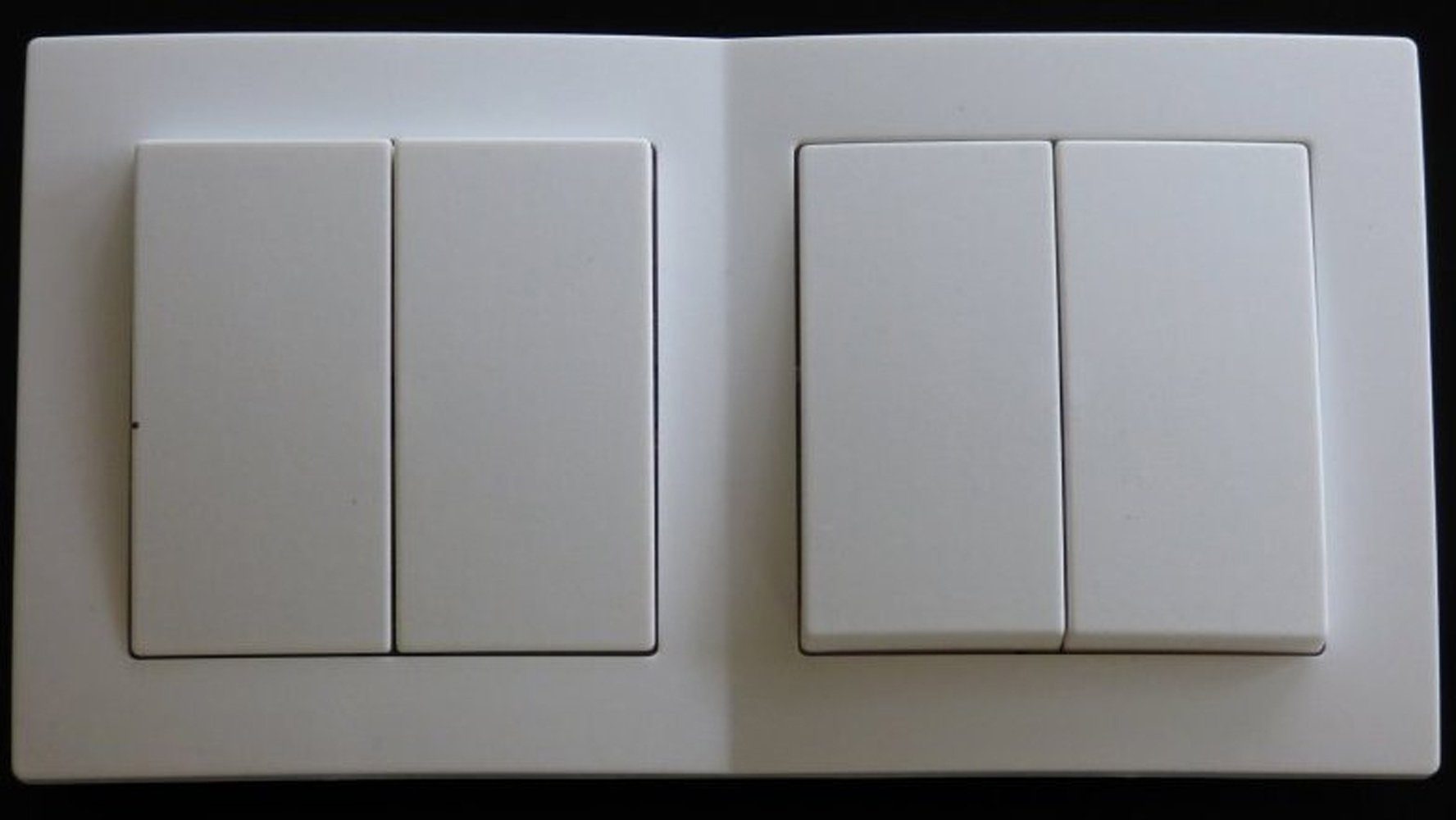 Lichtideen Schalter 7780 Levina Kunststoff 2 x Serienschalter weiß 250 Volt 10 Ampere (Taster, Schalter, Anennendose, Steckdose mit USB lieferbar)