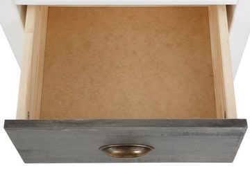 loft24 Schreibtisch Salvatore, aus MDF im Landhausstil, 3 Schubladen mit Metallgriffen, Breite 120 cm