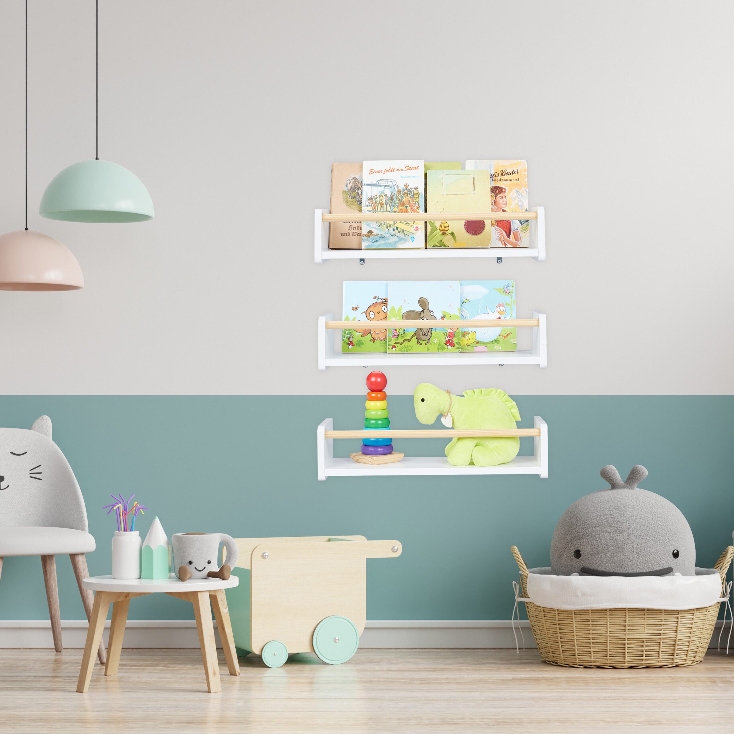 relaxdays Kinderregal Wand im 3er Set, günstig online kaufen