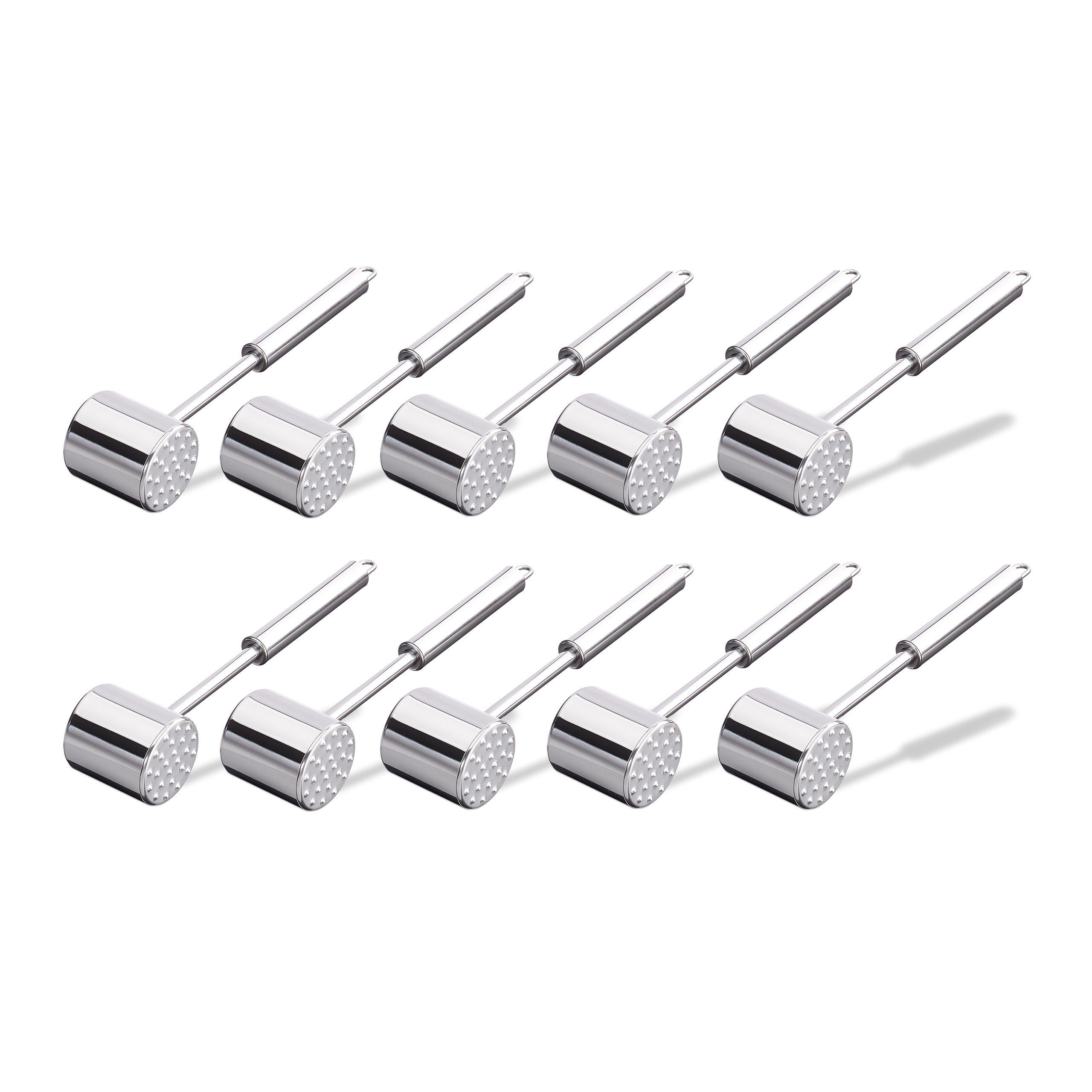 Fleischklopfer 10 x Fleischklopfer aus Edelstahl