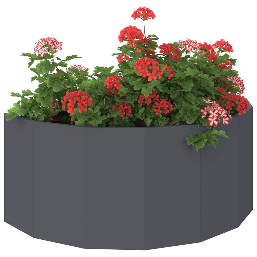 vidaXL Blumentopf Pflanzkübel Anthrazit 90 x 45 x 35 cm Stahl (1 St)