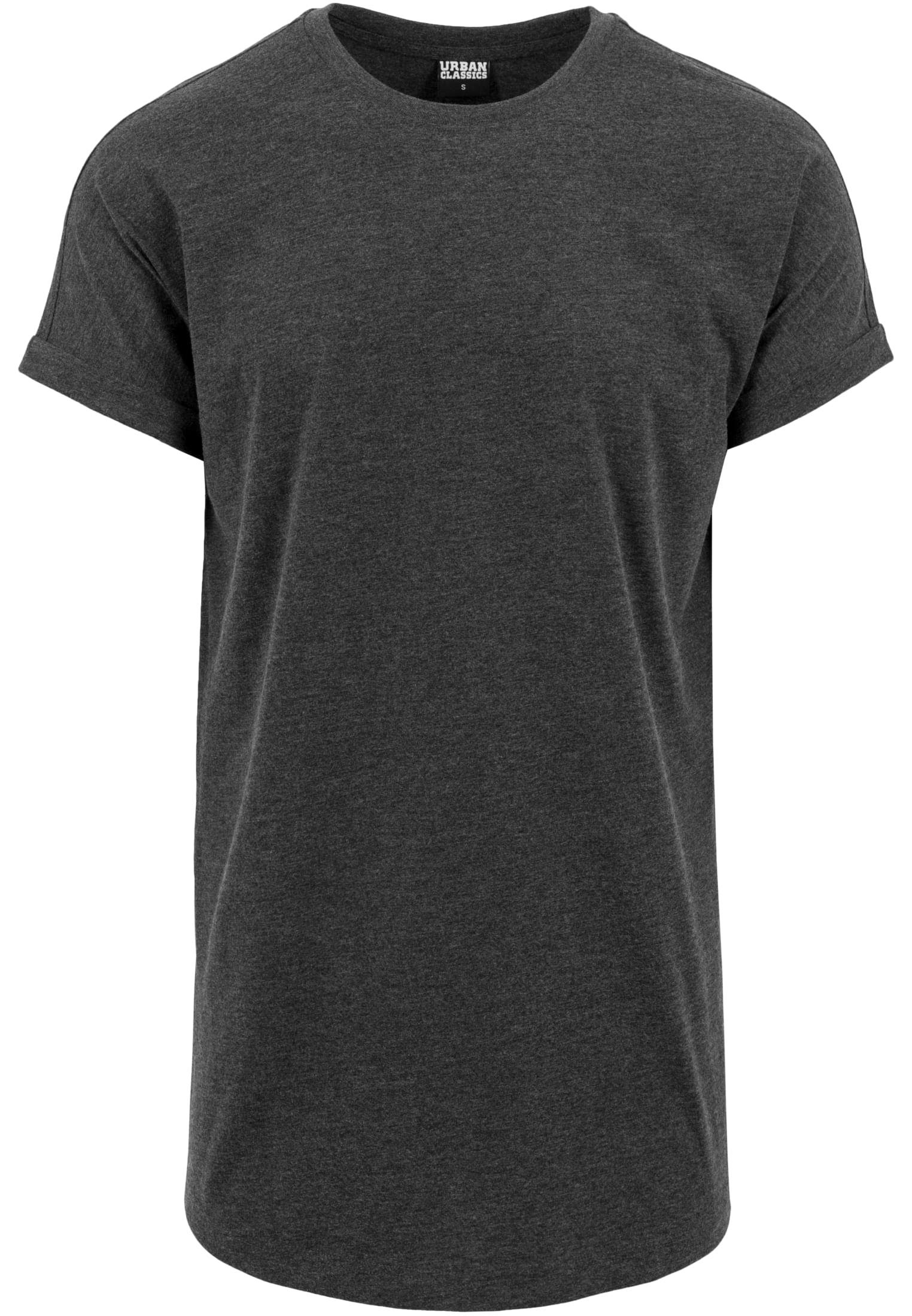 [Niedrigster Preis und höchste Qualität] URBAN CLASSICS T-Shirt Herren Turnup charcoal Shaped (1-tlg) Tee Long